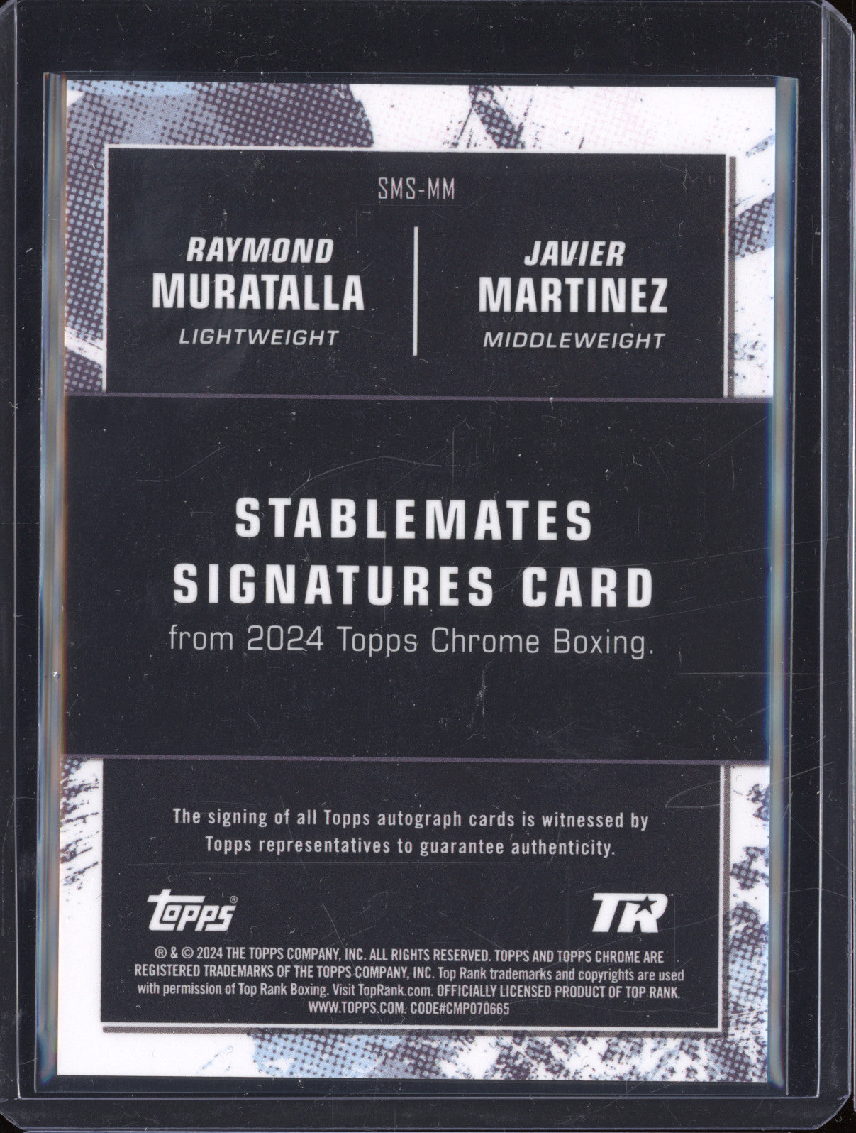 Muratalla Martinez 2024 Topps Boxing Chrome SMS-MM Stablemates Signature  66/75