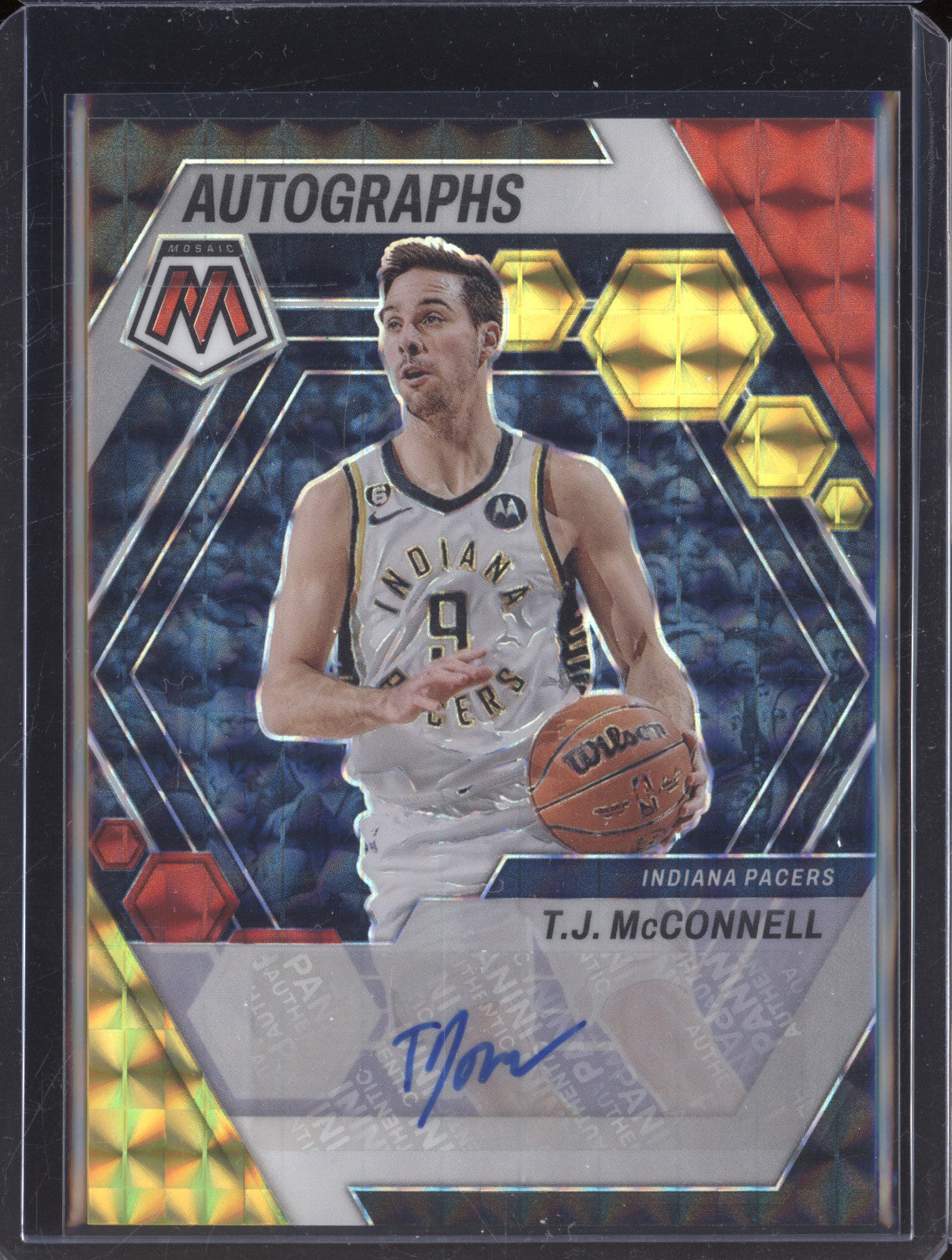 T.J. McConnell 2022-23 Panini Mosaic AM-MCC Choice Auto