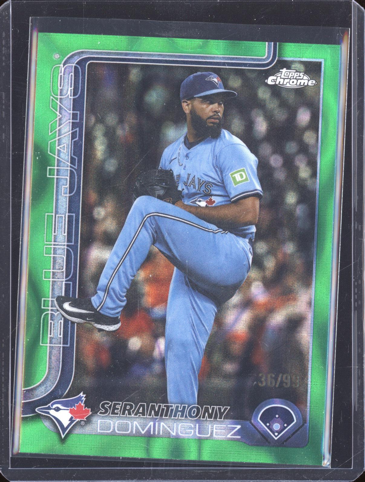 Seranthony Dominguez 2025 Topps Chrome Update USC100 Green Lava Refractor /99