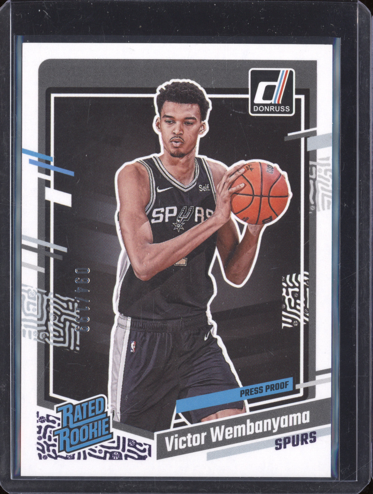 Victor Wembanyama 2023-24 Panini Donruss 220 Rated Rookie RC 94/199