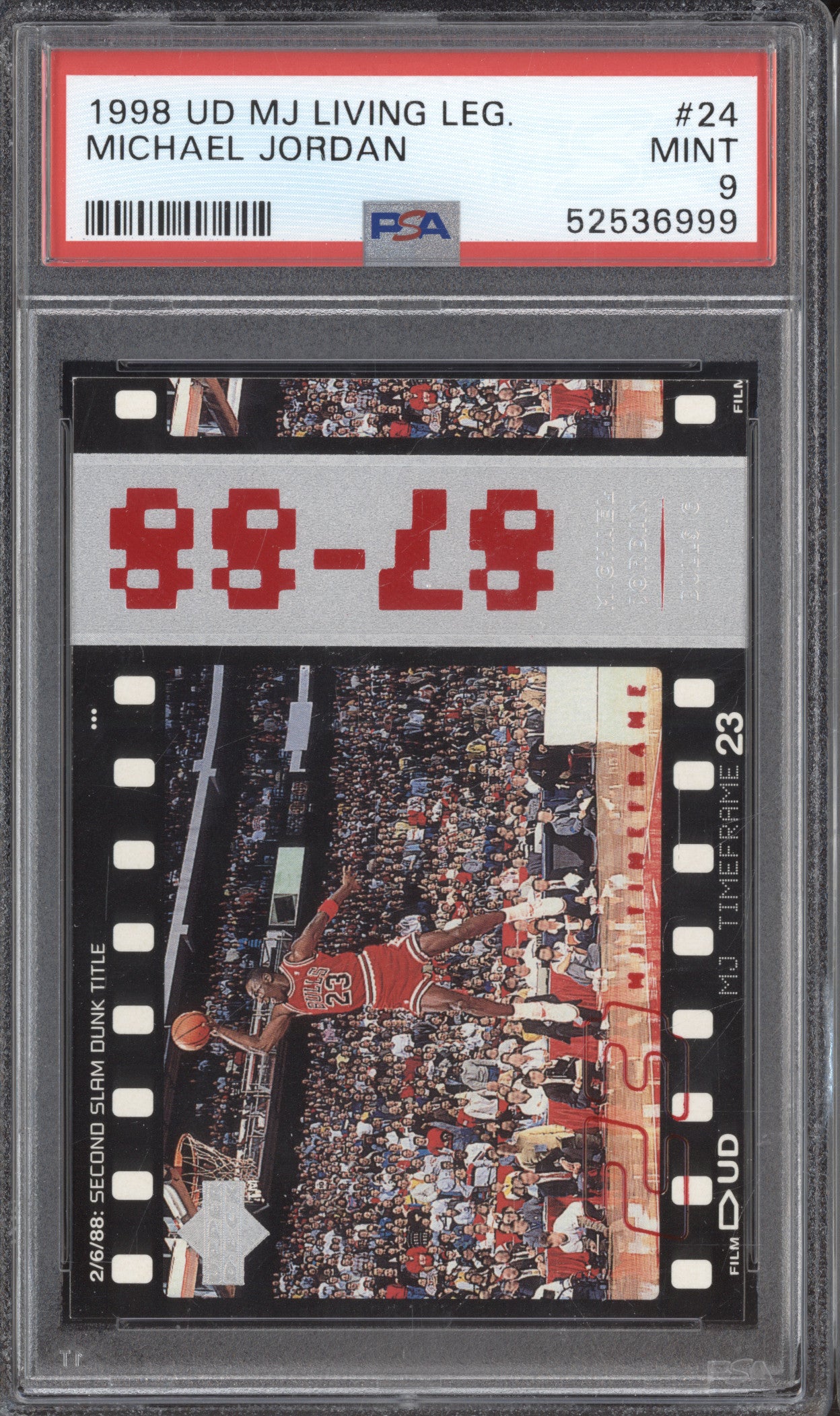 1998 Upper Deck Living Legend 24 Michael Jordan PSA 9