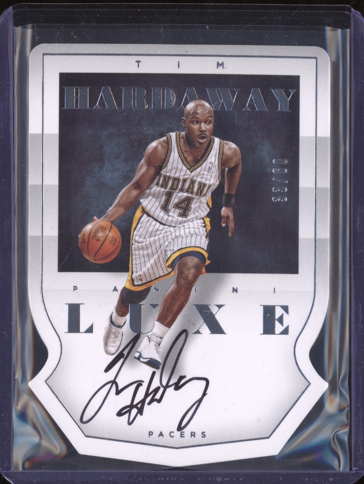 Tim Hardaway 2014-15 Panini Luxe DC-TH Die-Cut Auto 33/60