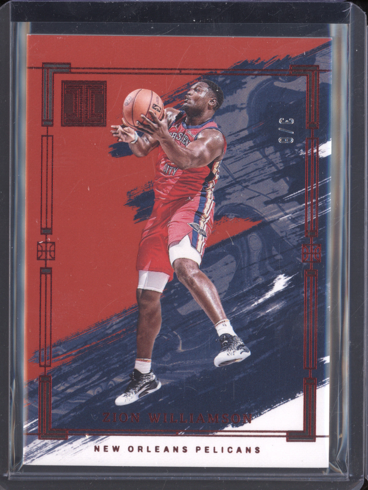 Zion Williamson 2023-24 Panini Impeccable 34 International Red 3/8