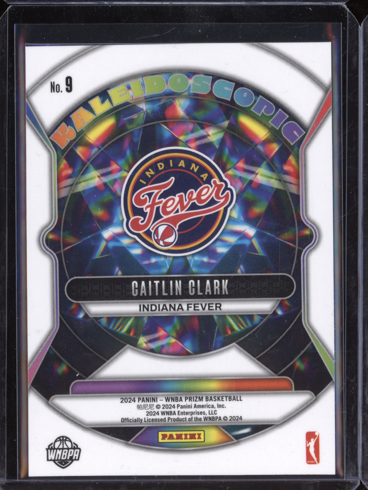 Caitlin Clark 2024 Panini WNBA Prizm 9 Kaleidoscopic RC