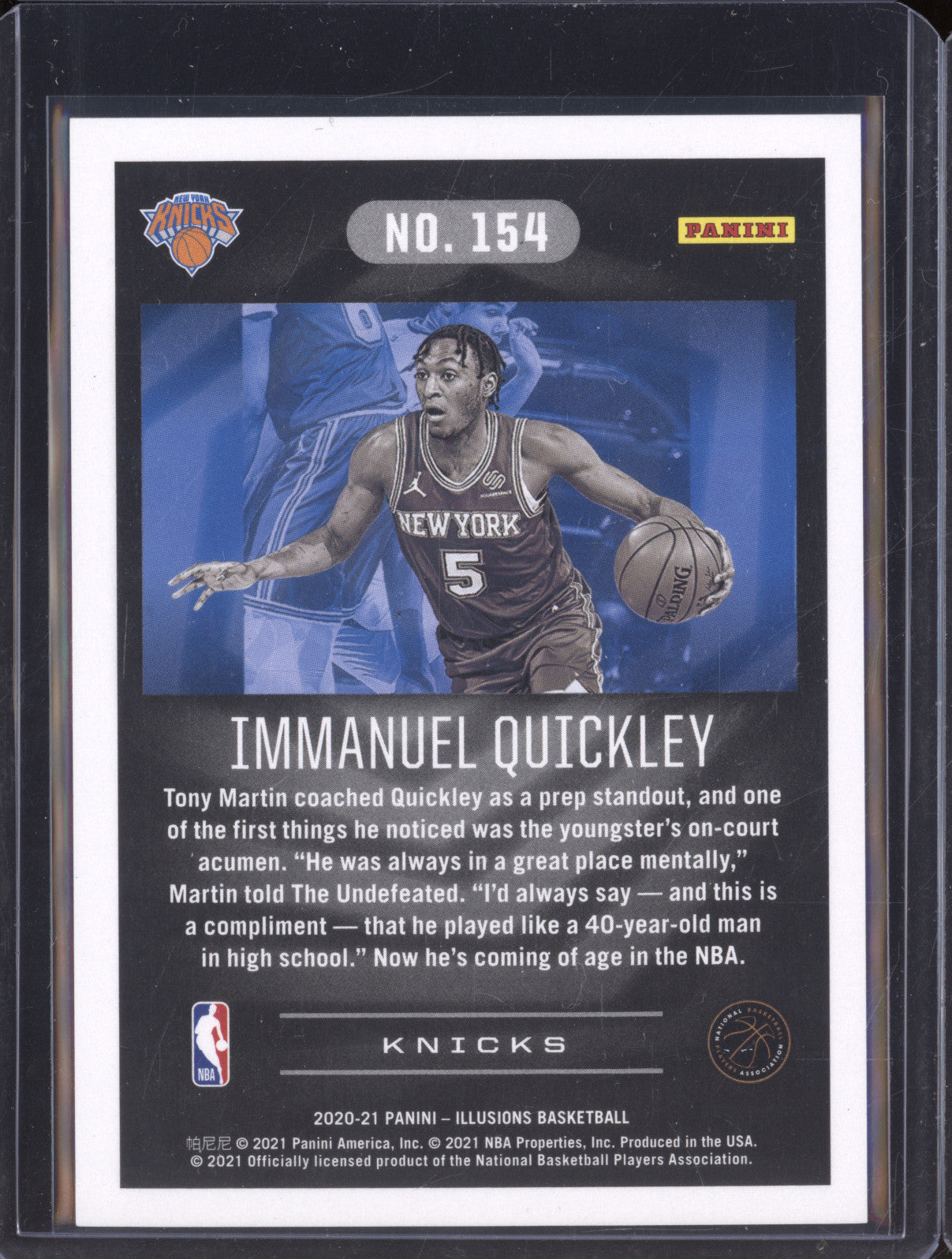 Immanuel Quickley 2020-21 Panini Illusions 154 Green RC 4/5