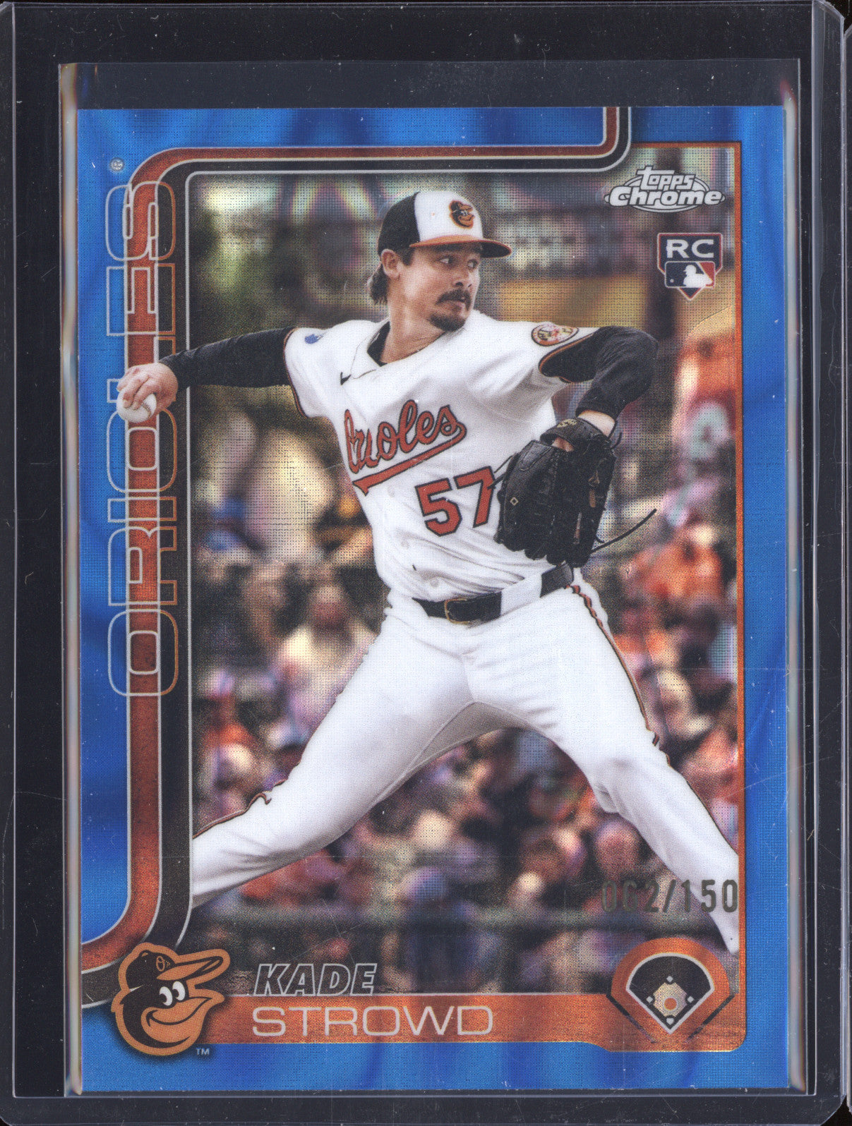 Kade Strowd 2025 Topps Chrome Update USC193 Blue Lava Refractor /150 RC