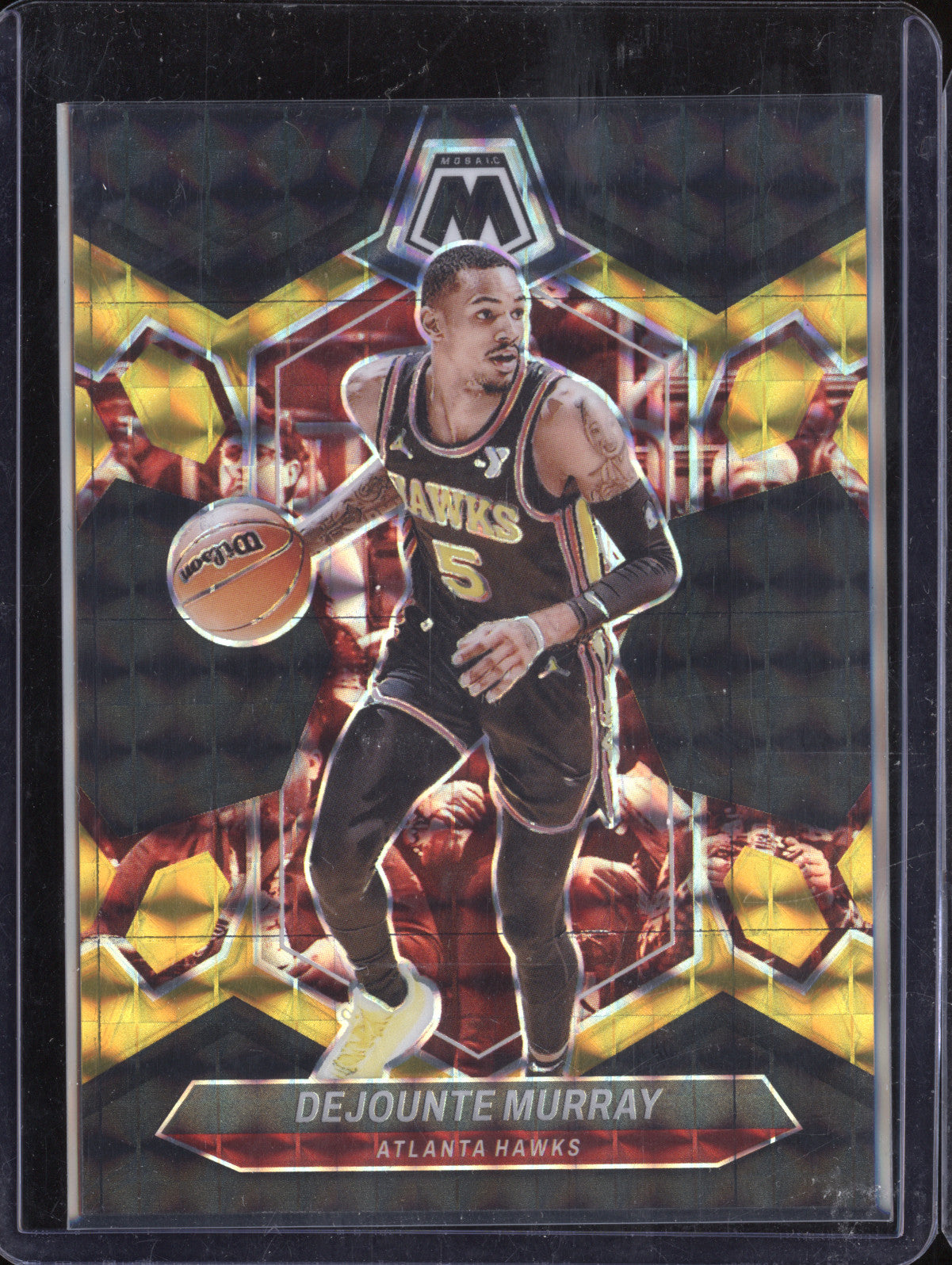 Dejounte Murray 2023-24 Panini Mosaic 134 Black Gold 8/8