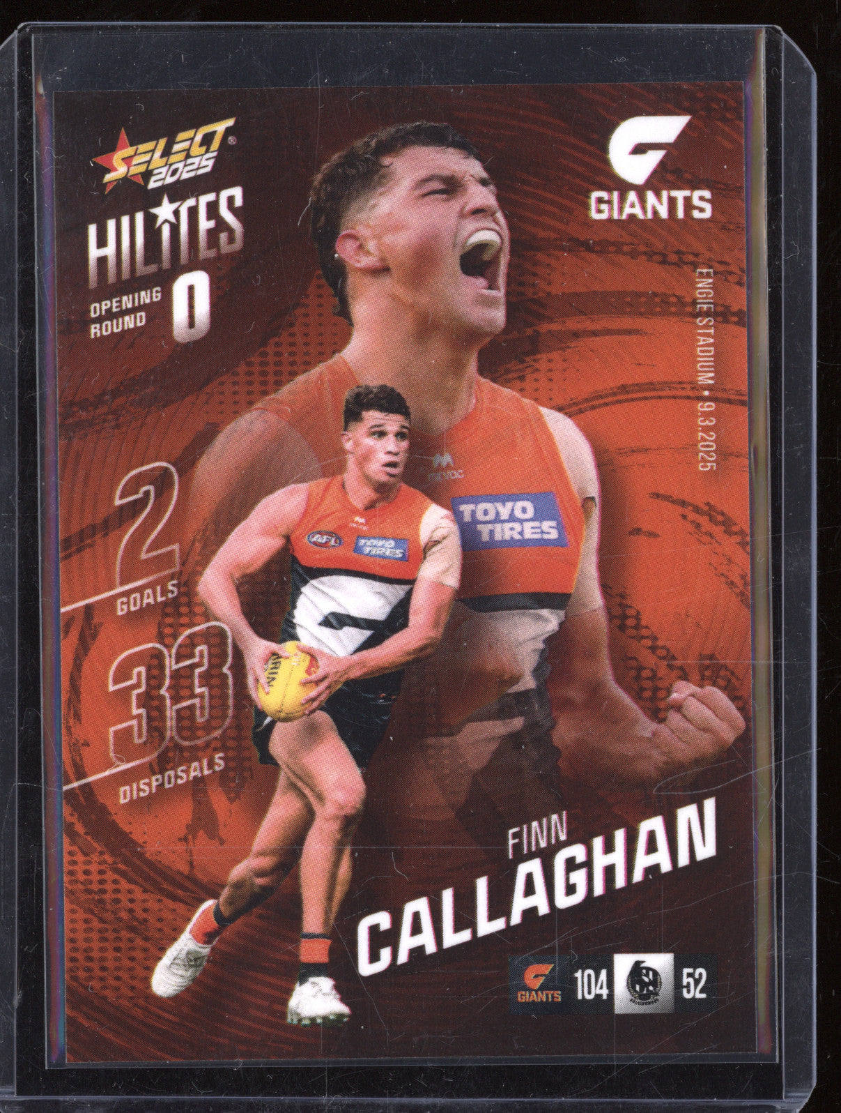 Finn Callaghan 2025 Select Hilites SH0 Round Zero 009/257