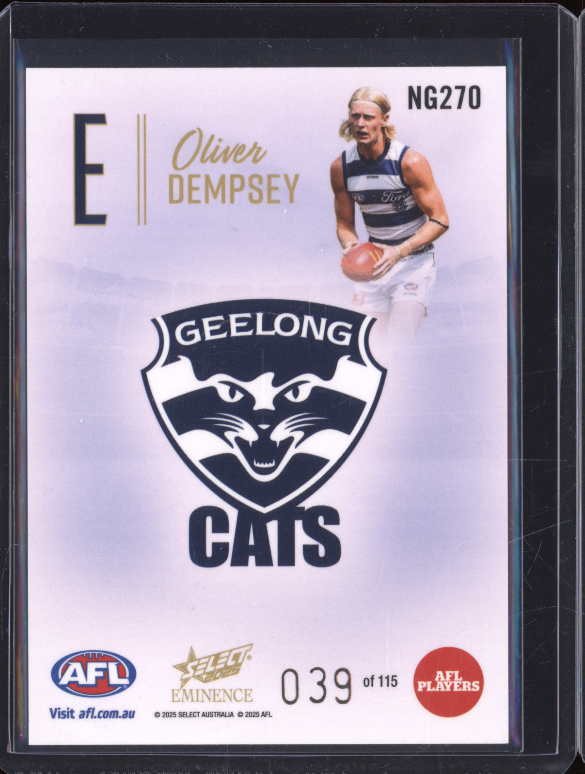 2025 AFL Select Eminence Nameplate NG270 Oliver Dempsey 039/115