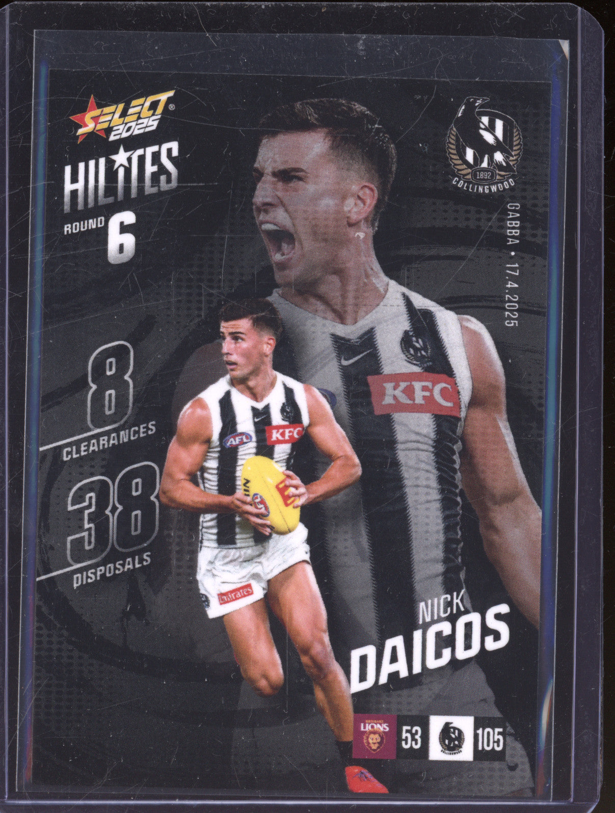 Nick Daicos 2025 Select Hilites SH6 Round 6 174/844