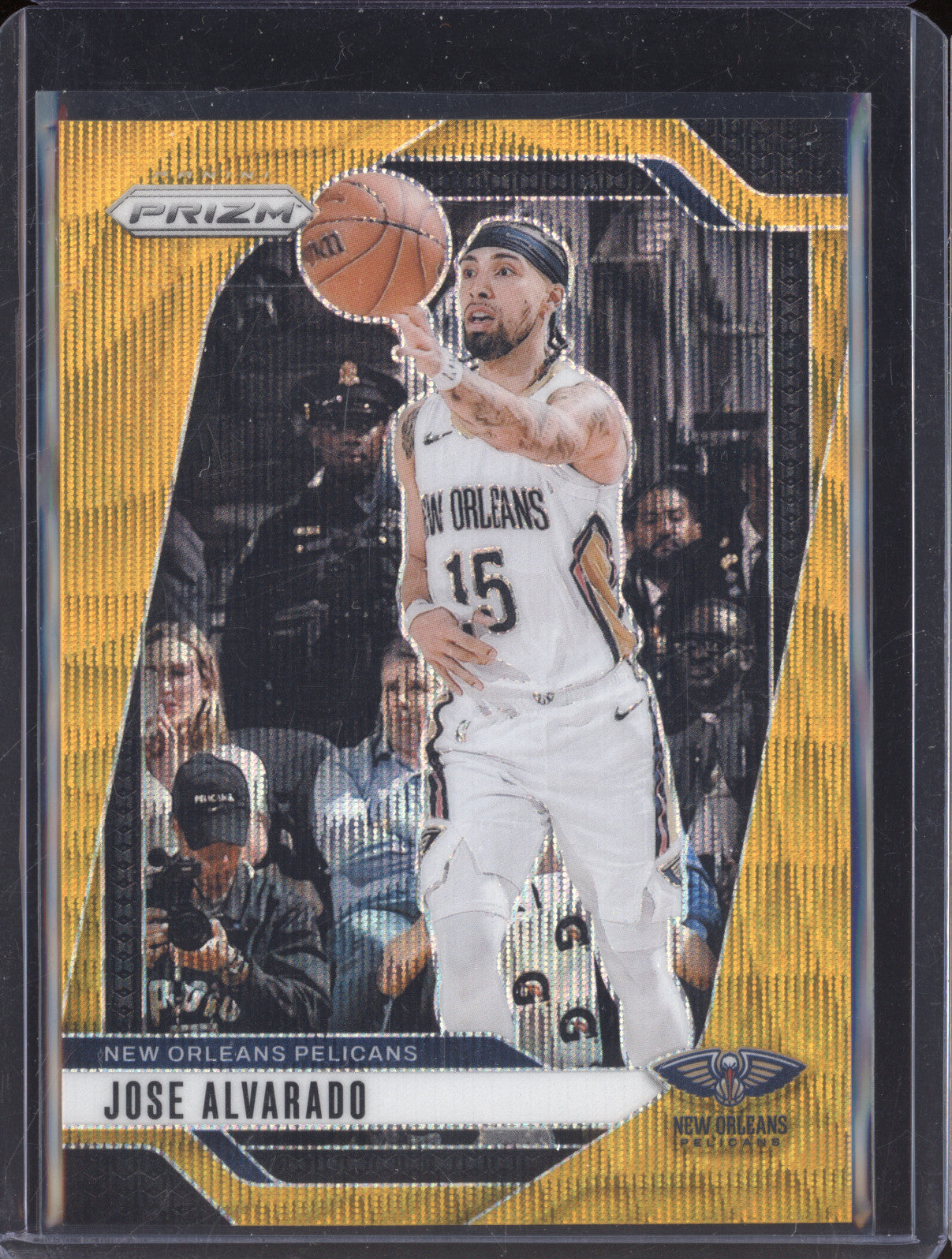 Jose Alvarado 2024-25 Panini Prizm 167 Gold Wave 4/10