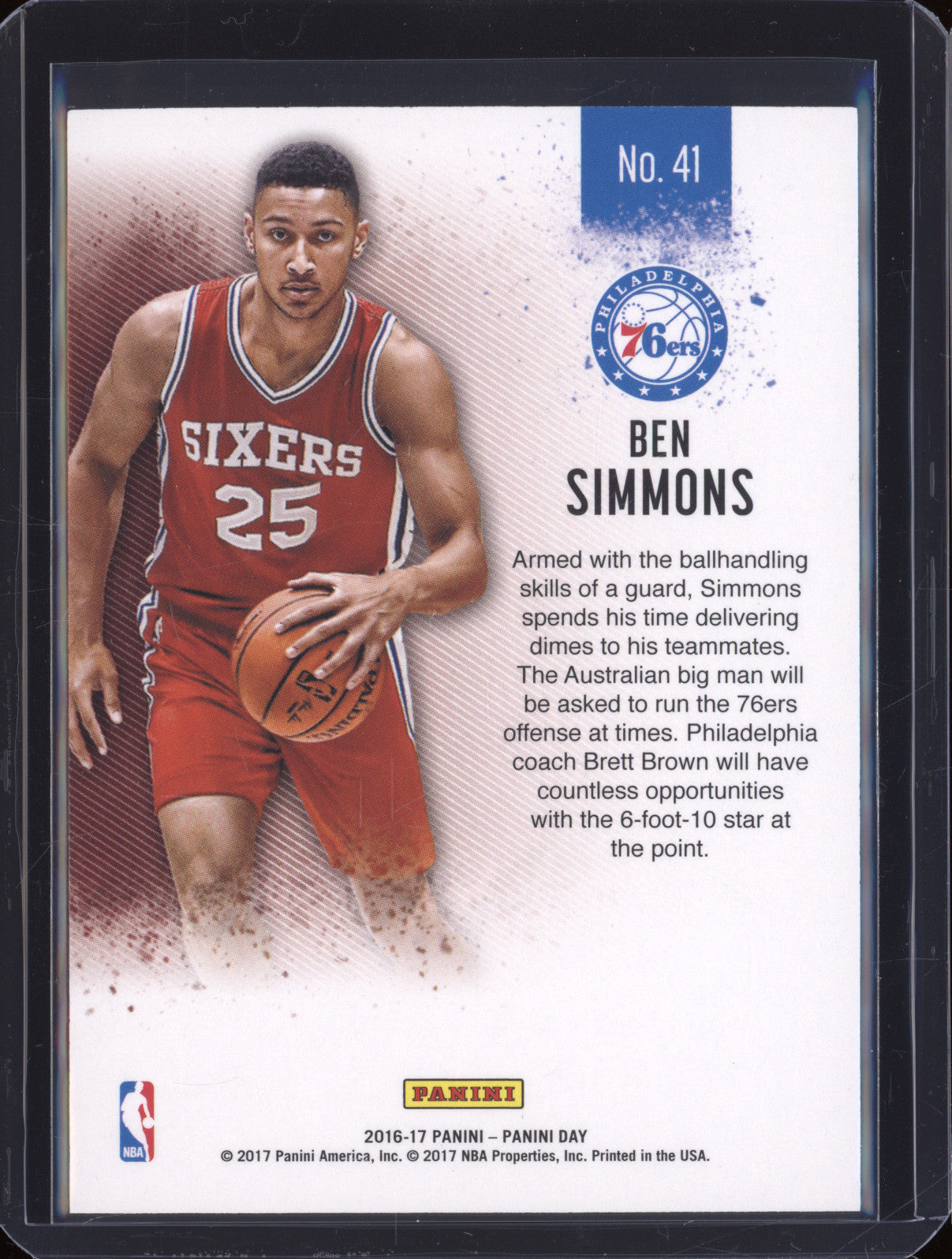 2016 Panini Ben Simmons 41 Panini Day Rookie /699