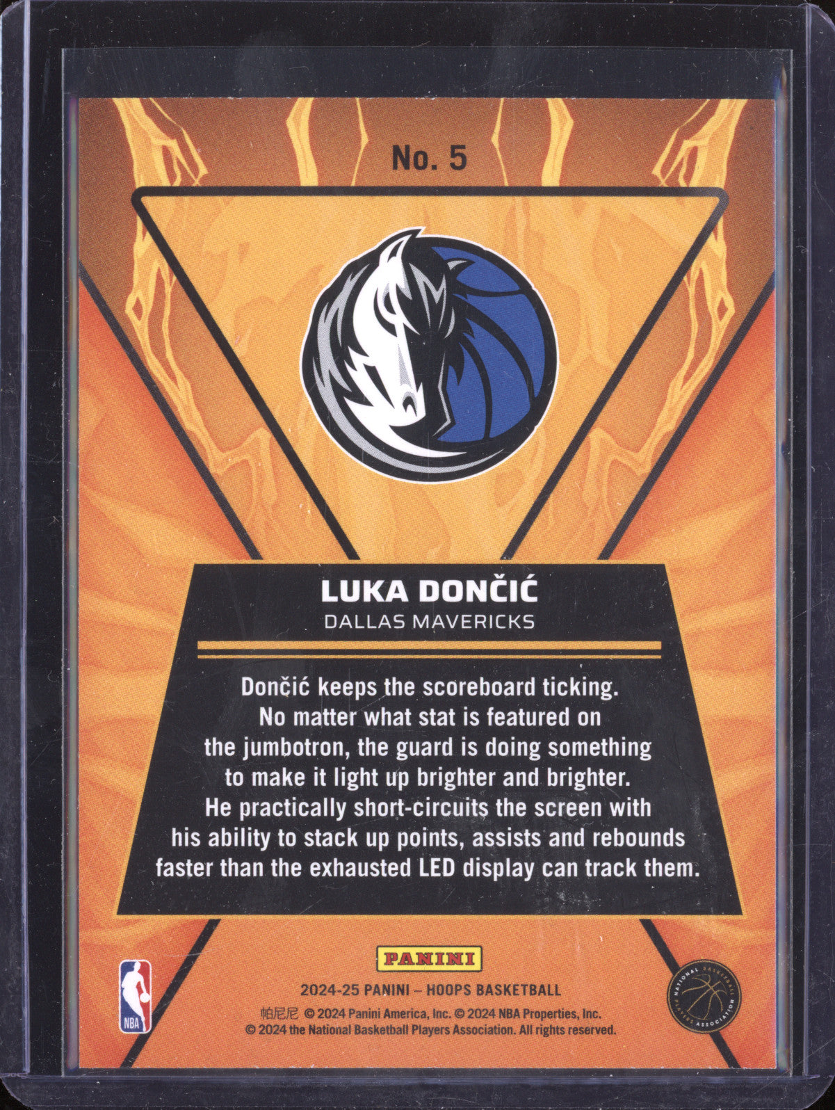 Luka Doncic 2024-25 Panini Hoops 5 High Voltage