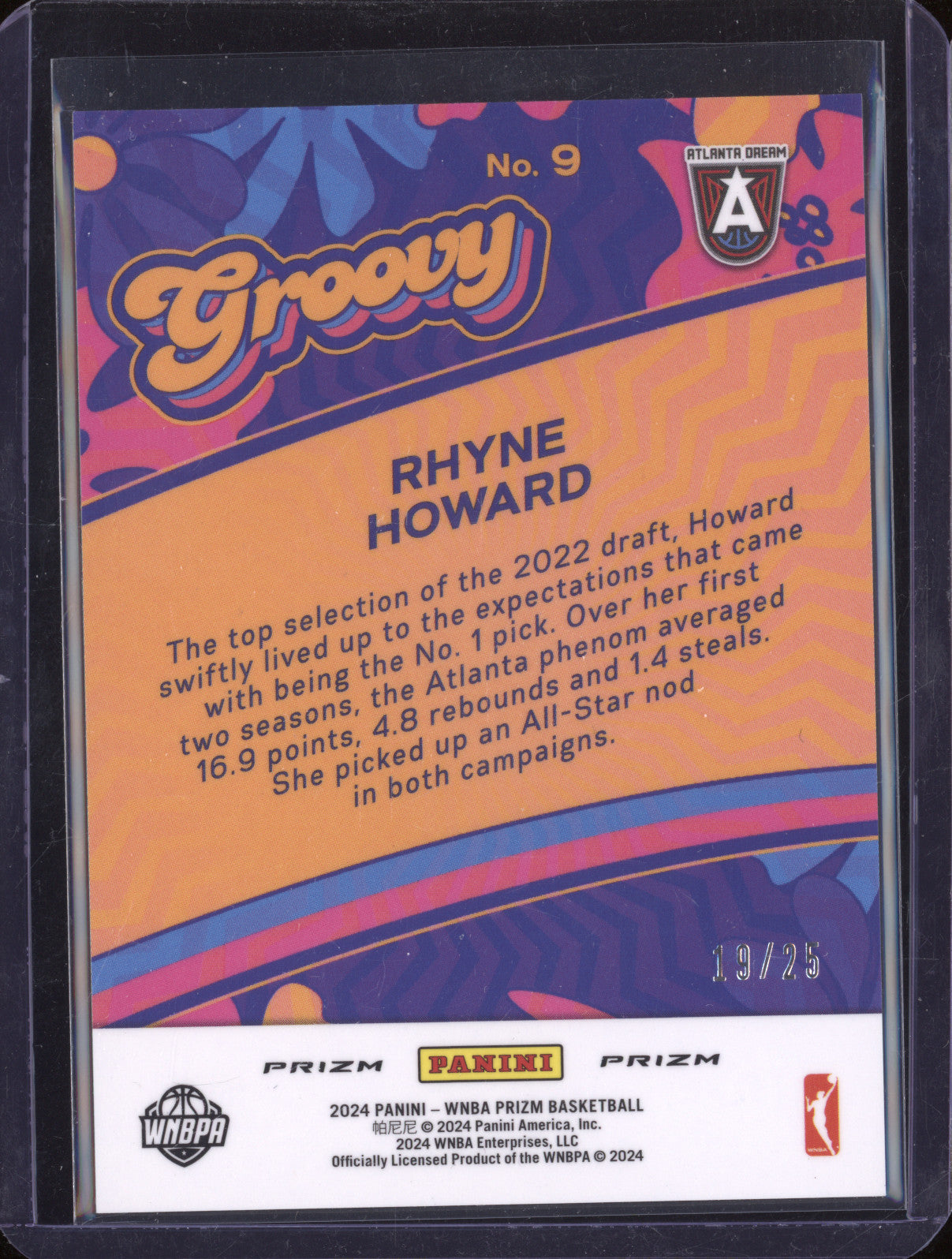 Rhyne Howard 2024 Panini WNBA Prizm 9 Groovy Mojo 19/25