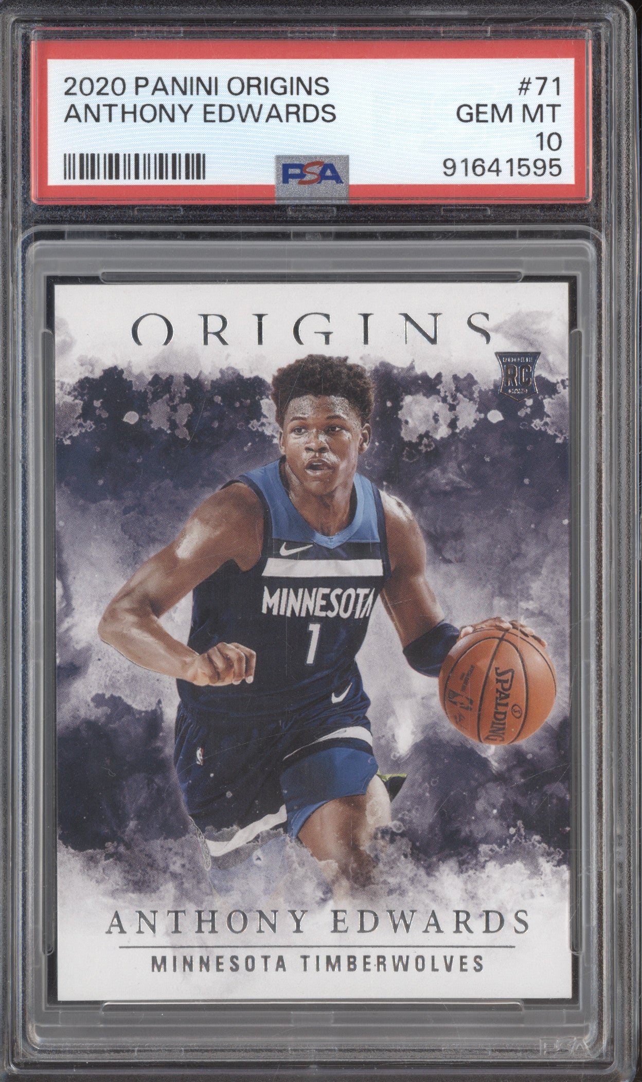 2020 Panini Origins 71 Anthony Edwards RC PSA 10