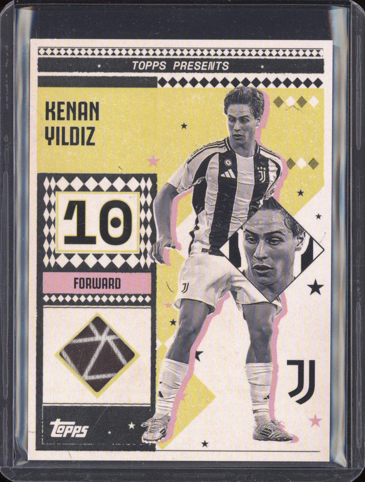 Kenan Yildiz 2024-25 Topps Team Set Juventus FC LR-KY Vintage Lady Relic