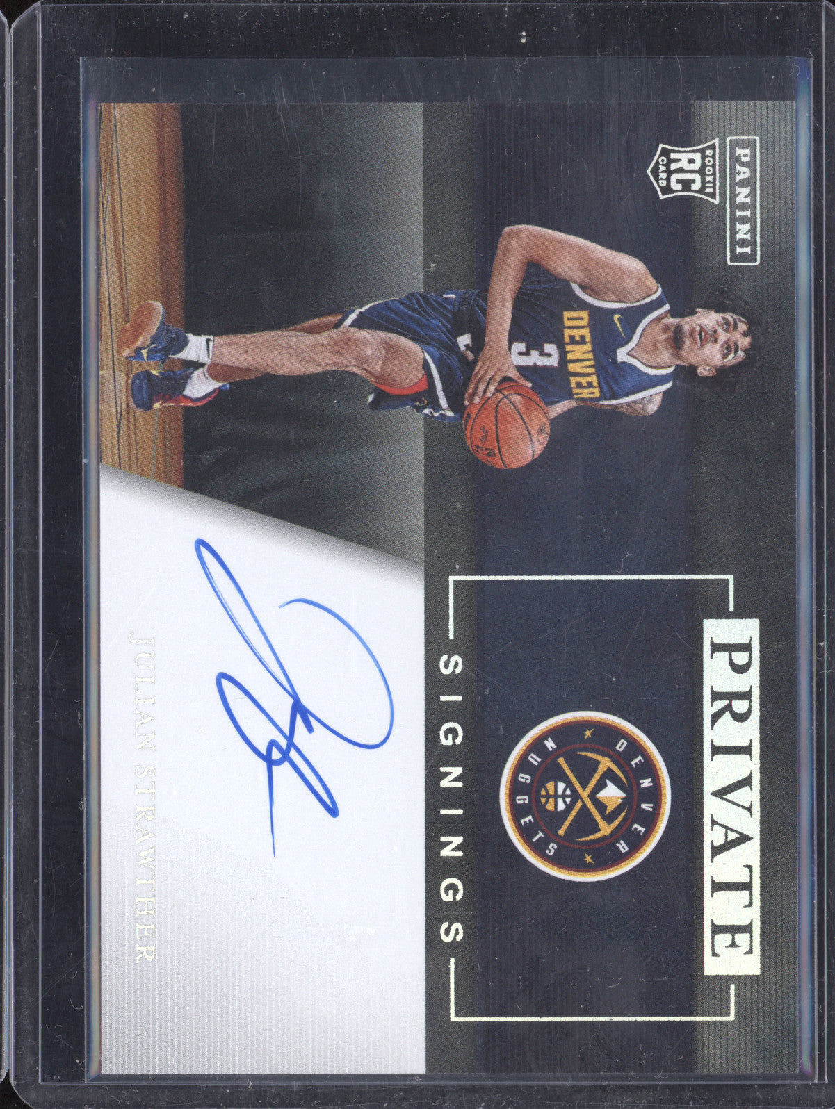 Julian Strawther 2023-24 Panini Private Signings PS-STW Auto RC
