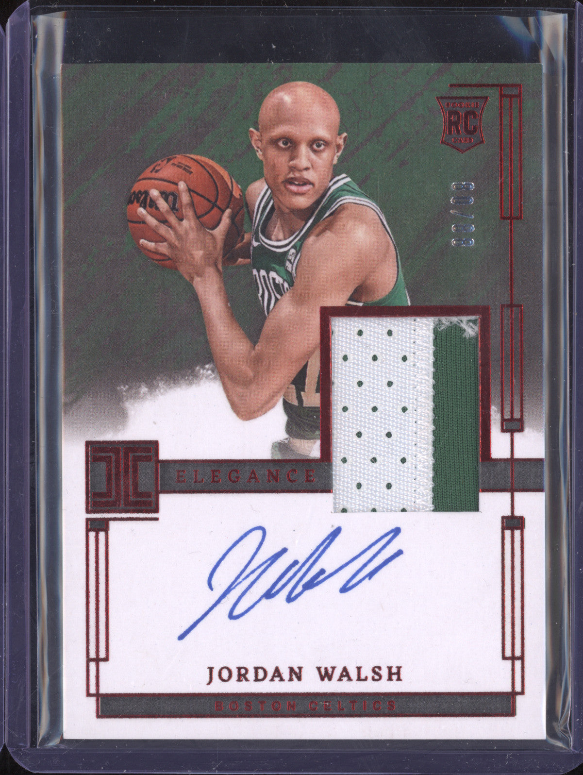 Jordan Walsh 2023-24 Panini Impeccable 125 Rookie Jersey Auto Int RC 80/88