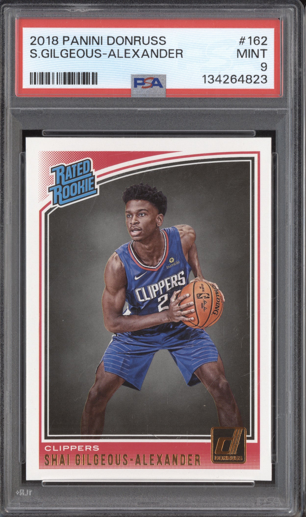 2018-19 Panini Donruss 162 Shai Gilgeous-Alexander RC PSA 9
