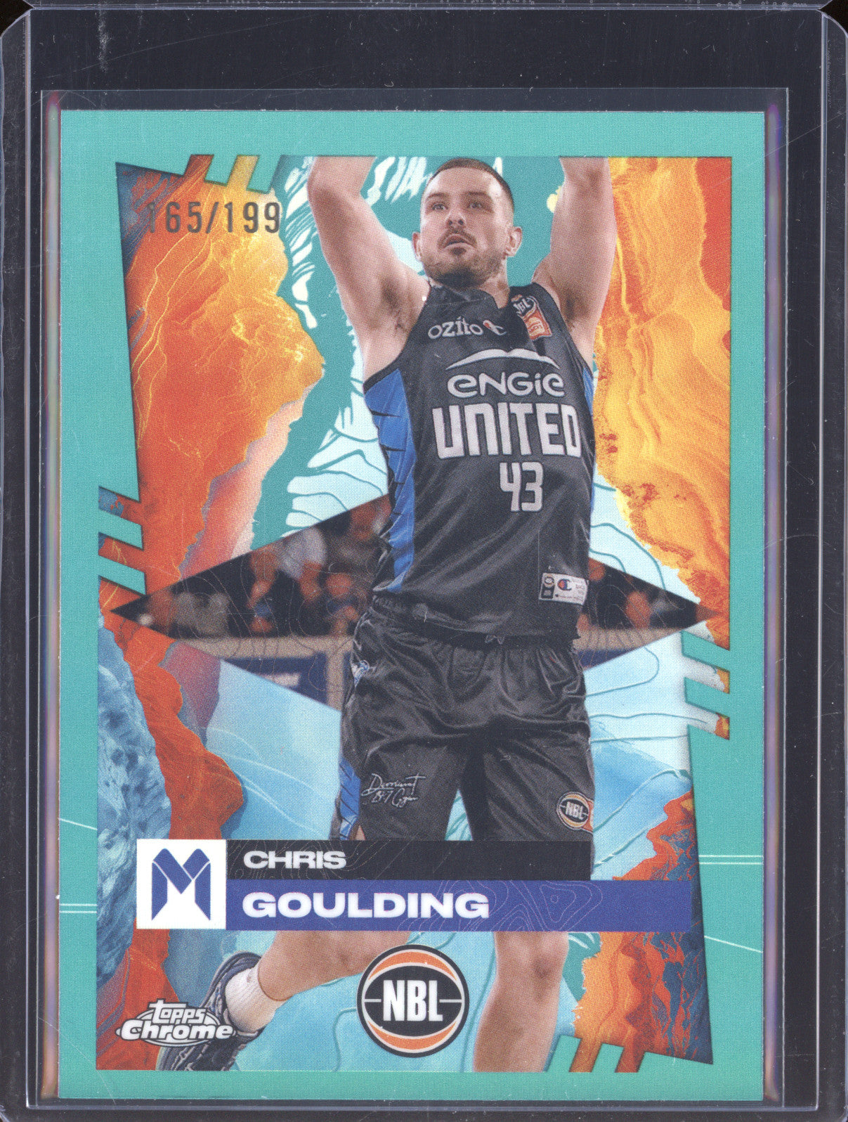 Chris Goulding 2024 Topps Chrome NBL 41 Aqua Refractor 165/199