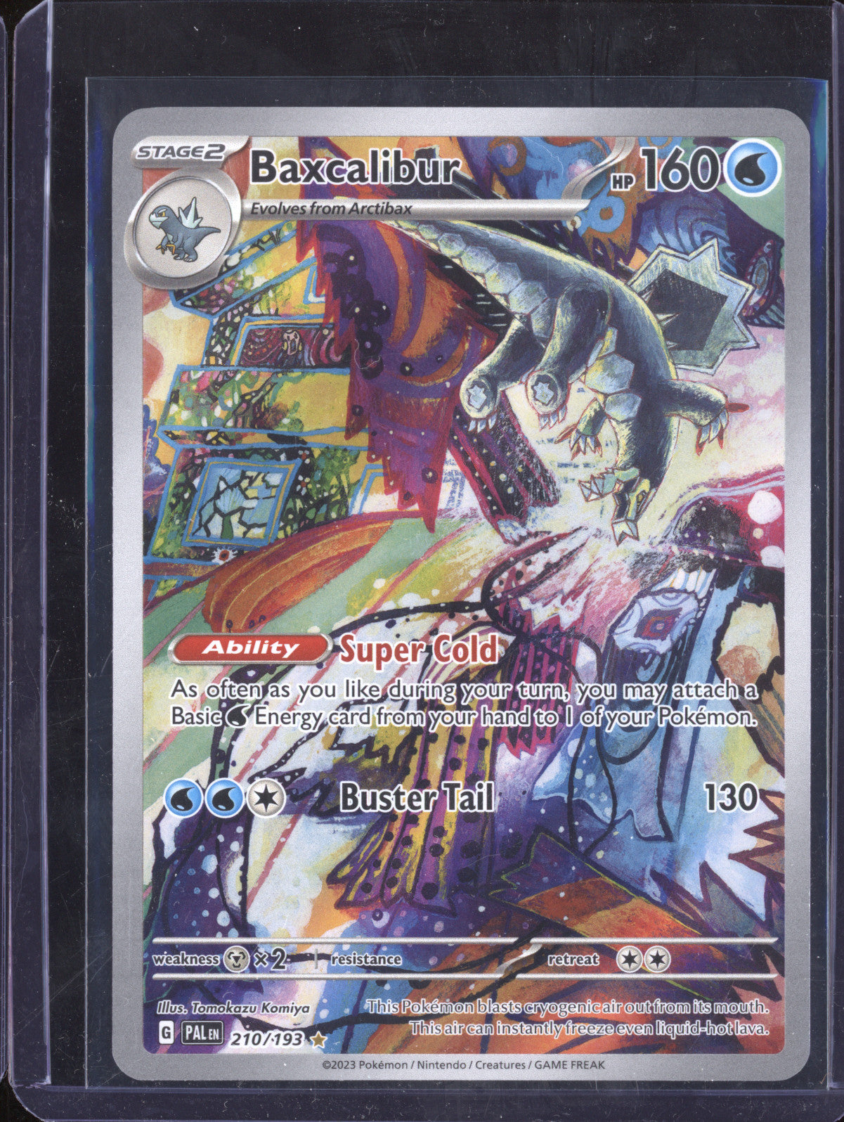 Baxcalibur 2023 Pokemon Paldea Evolved 210/193 Illustration Rare