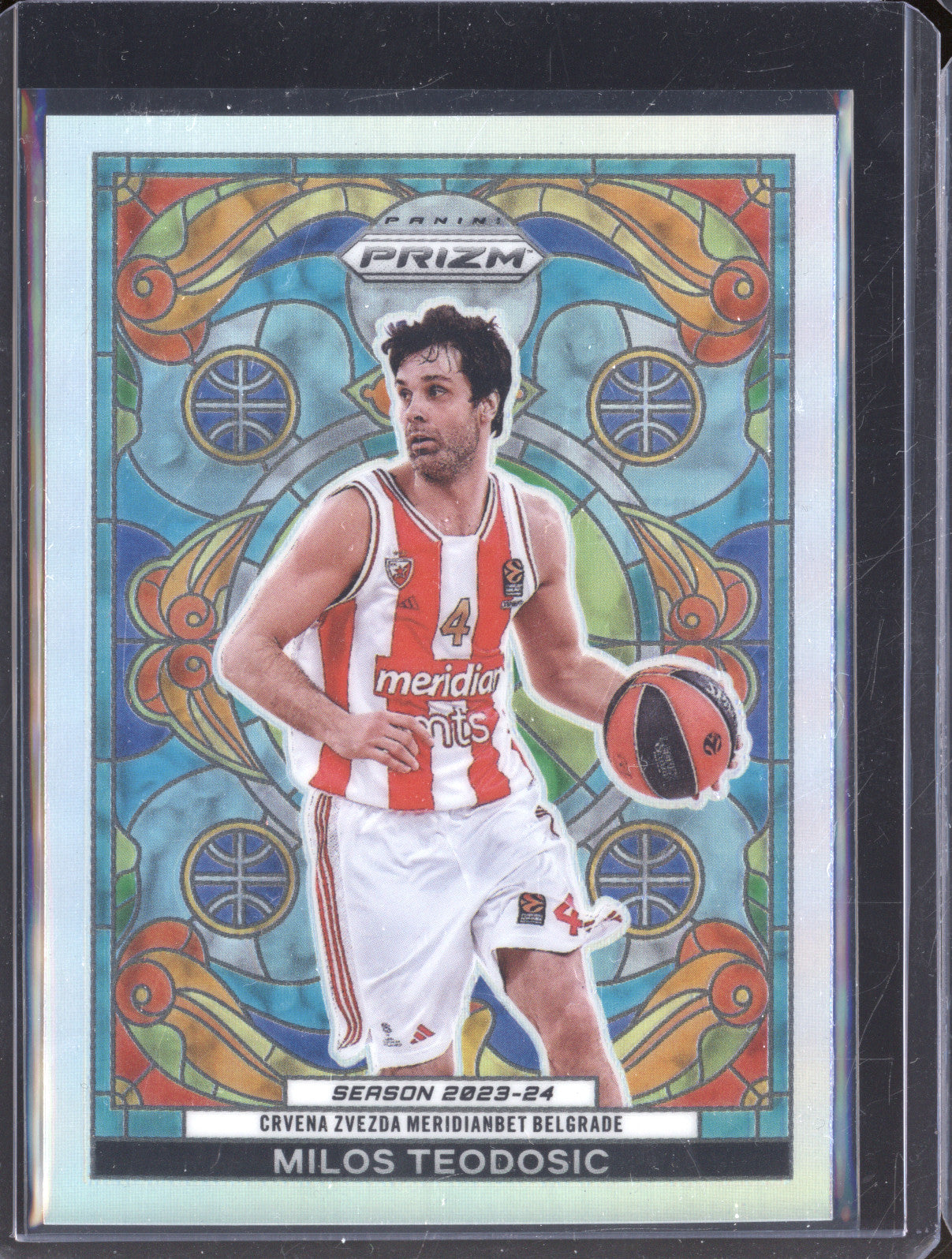 Milos Teodosic 2023-24 Panini Prizm EuroLeague 15 Stained Glass