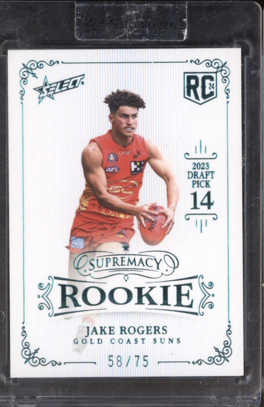 Jake Rogers 2024 Select Supremacy Rookies RPB14 Platinum Blue RC 58/75