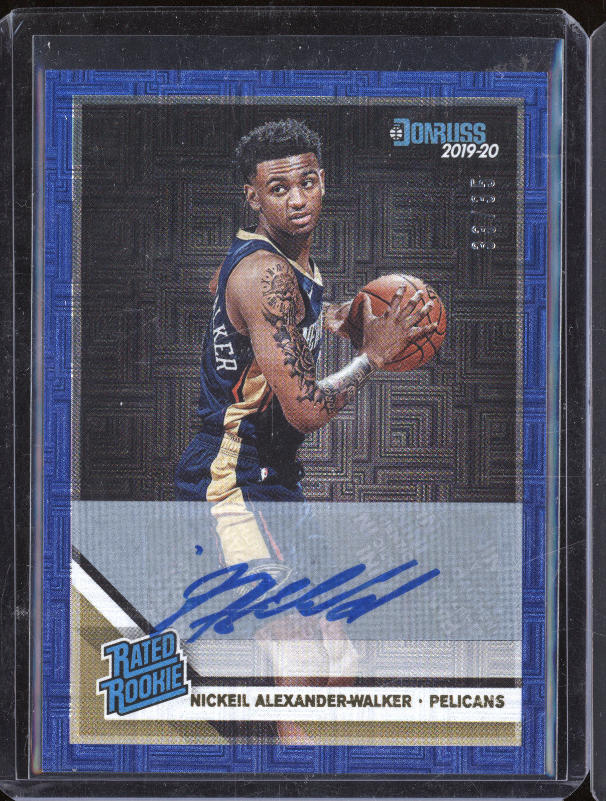 Nickeil Alexander-Walker 2020 Panini Donruss 216 Rookie Auto Blue Infinite /35