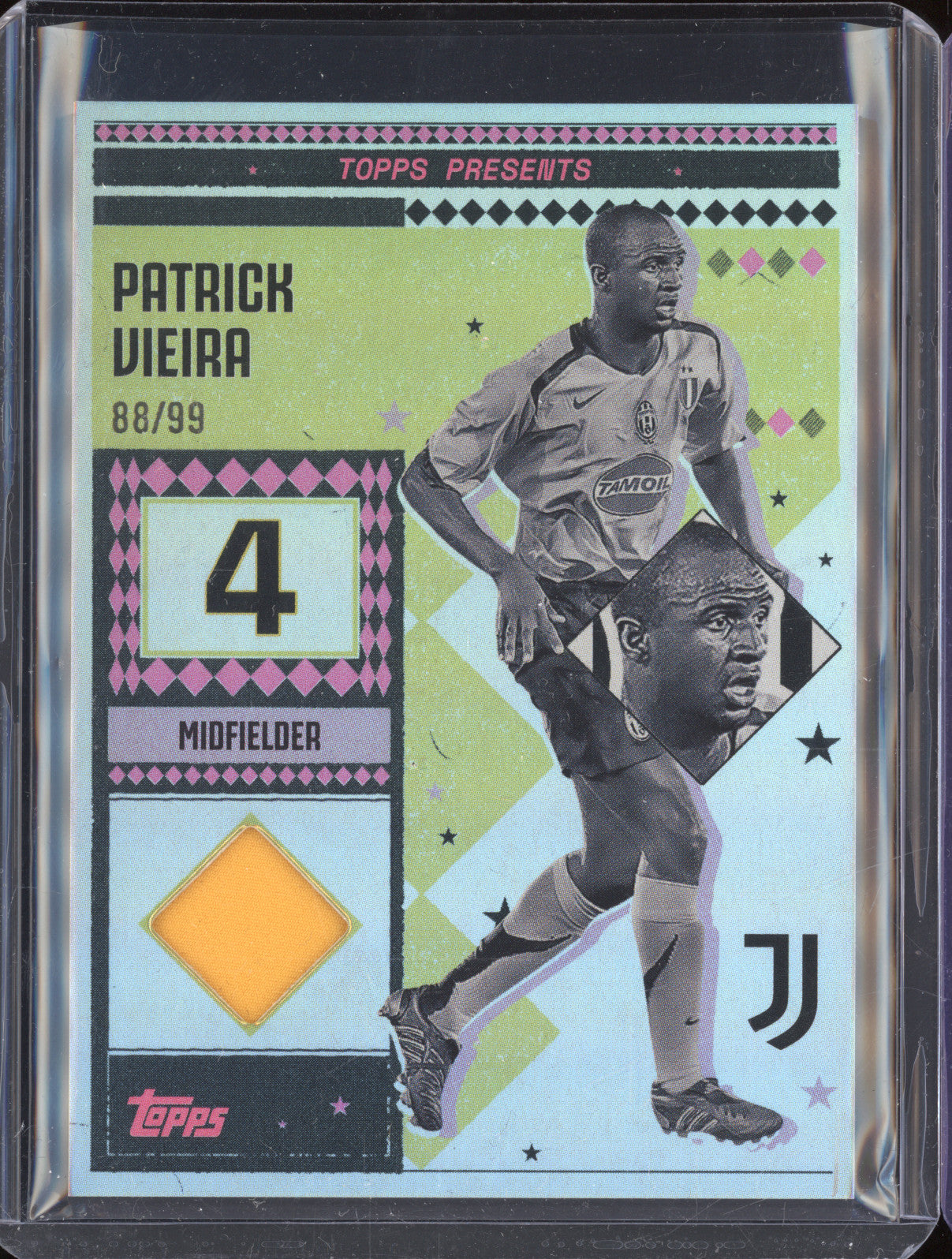 Patrick Vieira 2024-25 Topps Team Set Juventus FC LR-PV Vintage Lady Relic 88/99