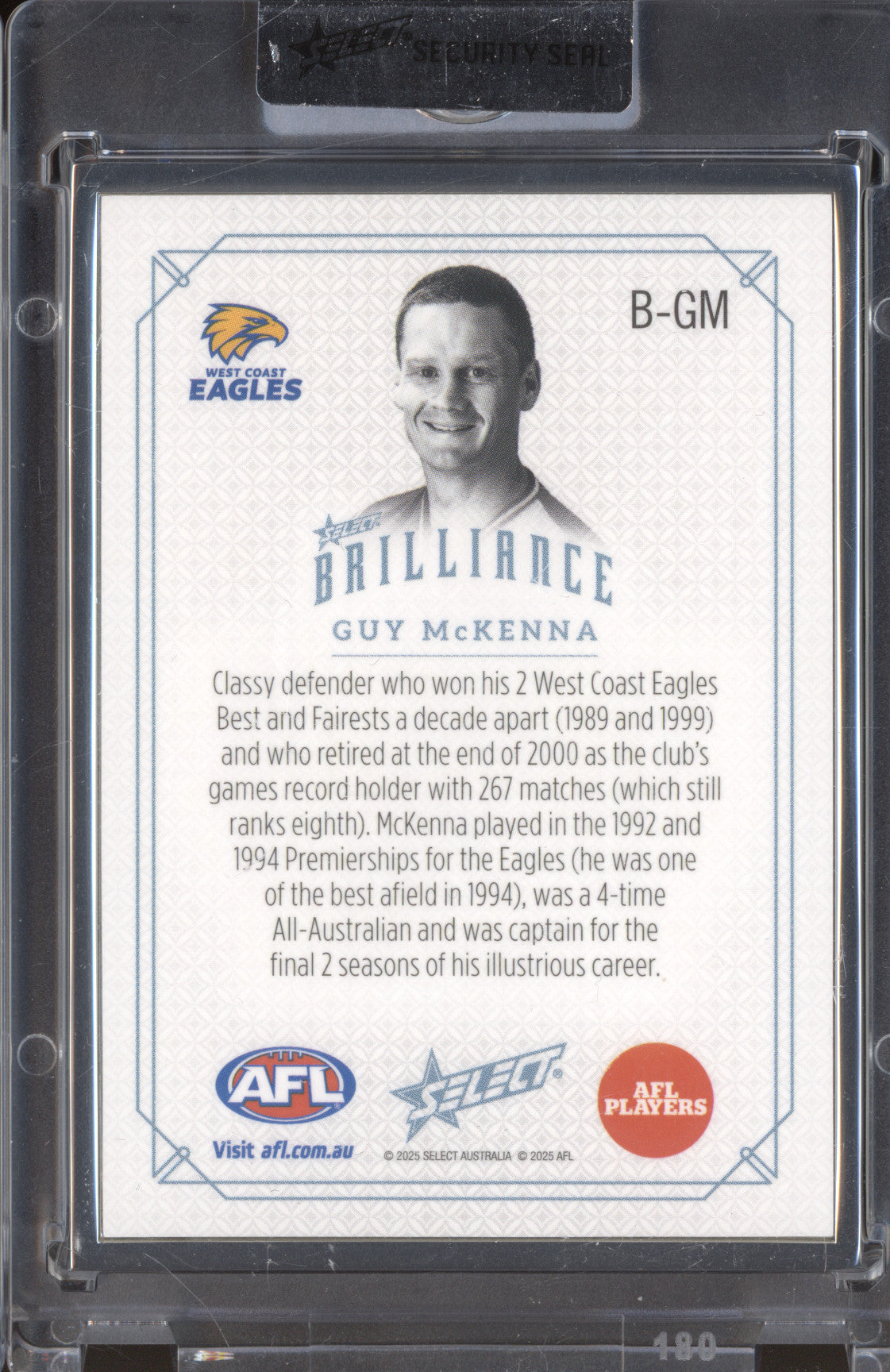 Guy McKenna 2025 Select Brilliance B-GM Silver 03/50