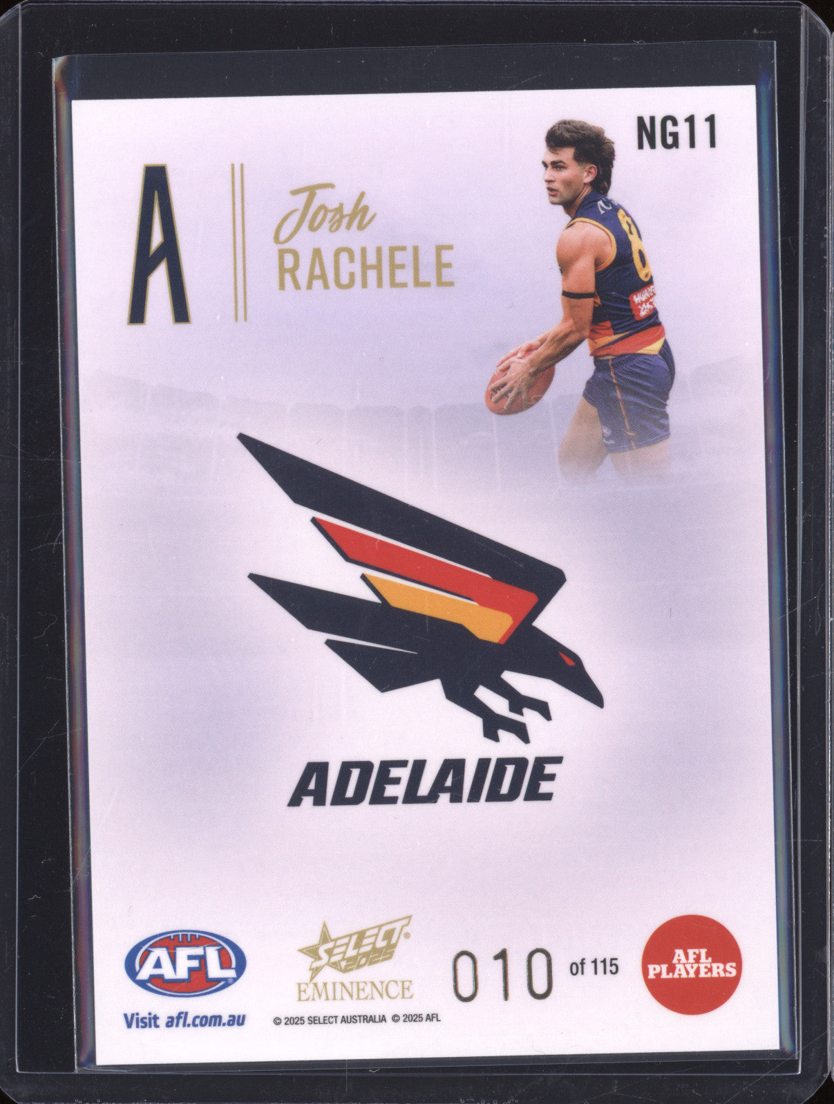 2025 AFL Select Eminence Nameplate NG11 Josh Rachele 010/115