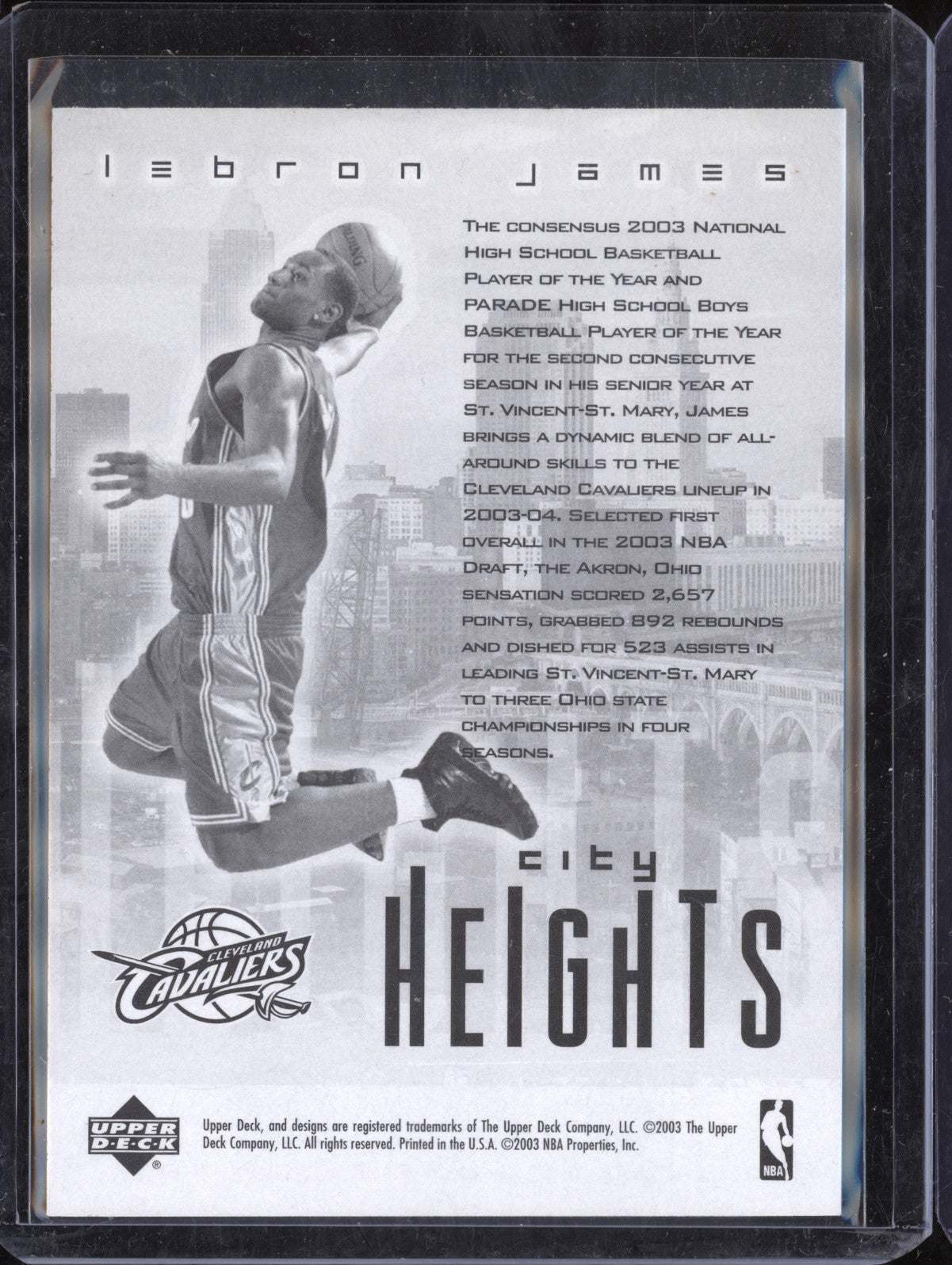 LeBron James 2003-04 Upper Deck  City Heights RC
