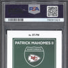 Patrick Mahomes II 2022 Panini Donruss DT-PM Downtown! PSA 9