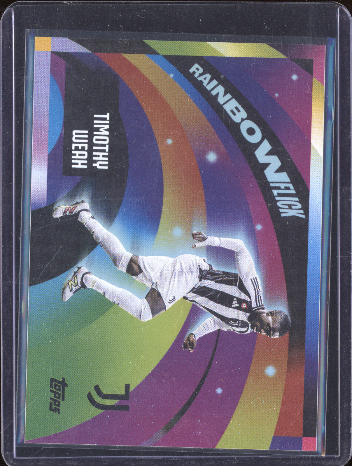Timothy Weah 2024-25 Topps Team Set Juventus FC RF-8 Rainbow Flick