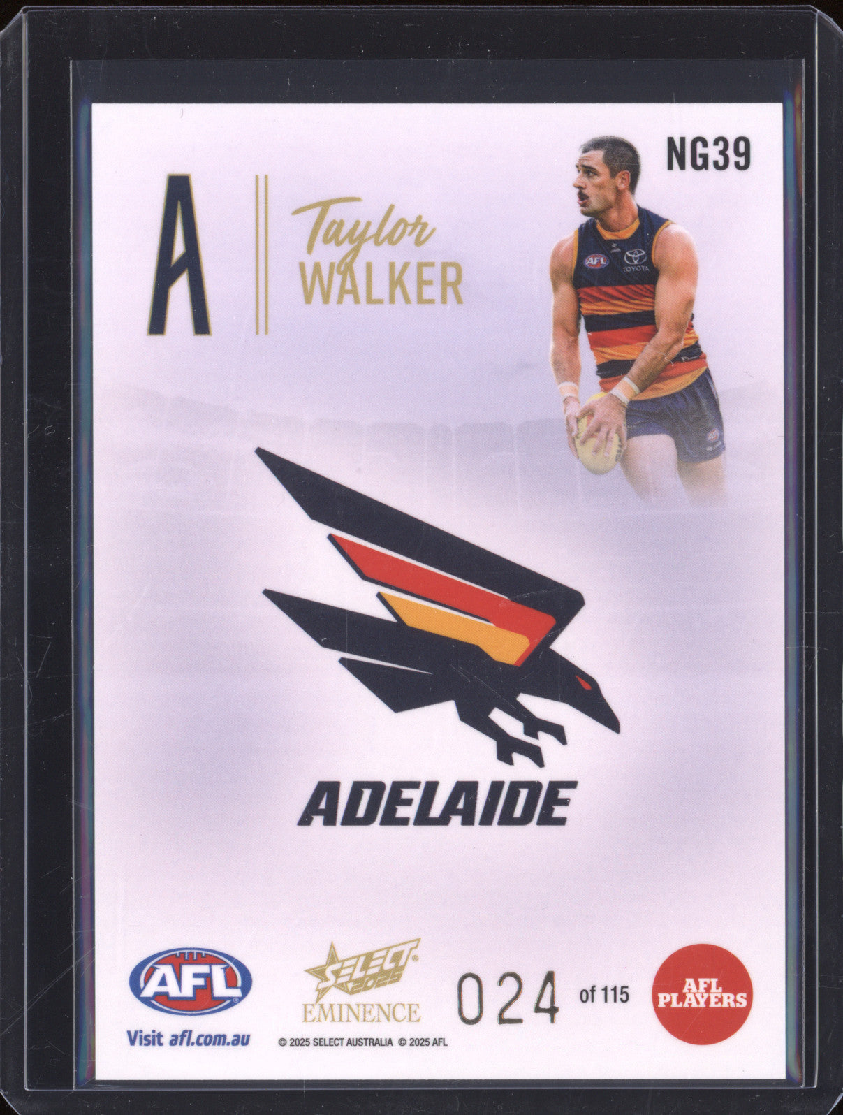 2025 AFL Select Eminence Nameplate NG39 Taylor Walker 024/115