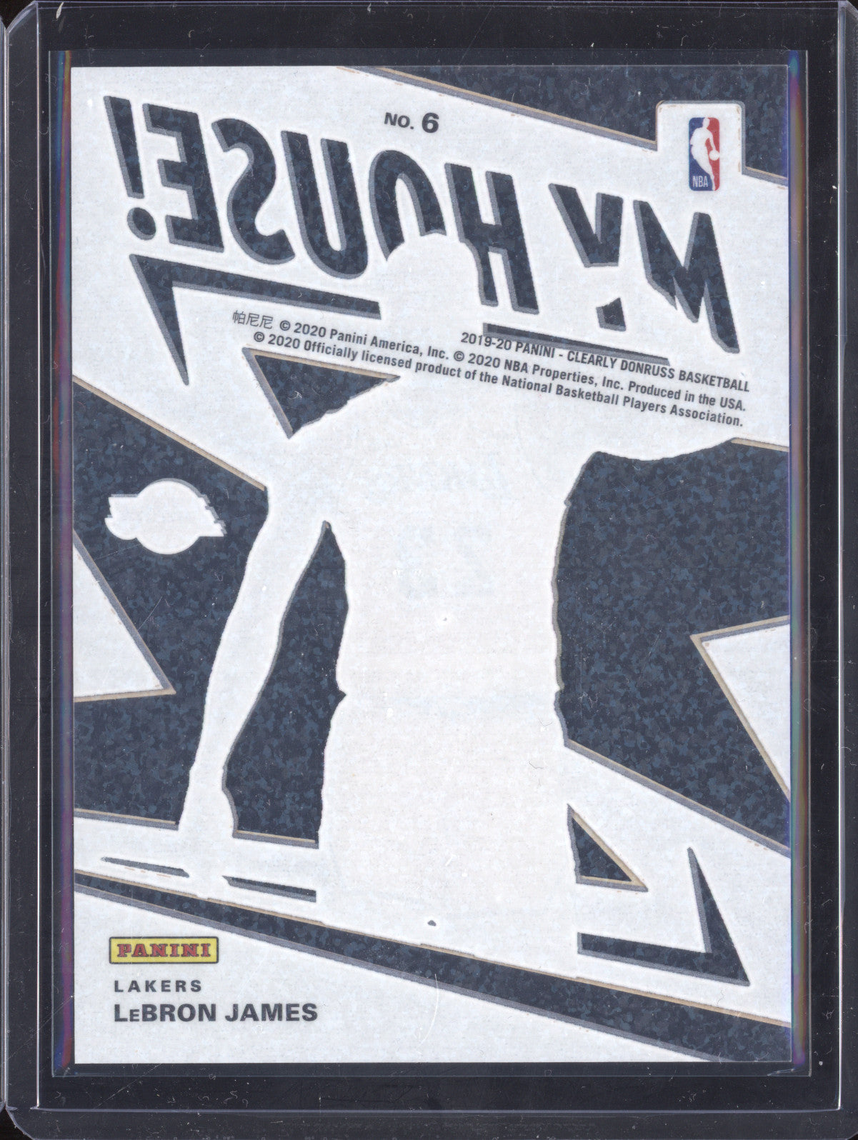LeBron James 2019-20 Panini Clearly Donruss 6 My House!