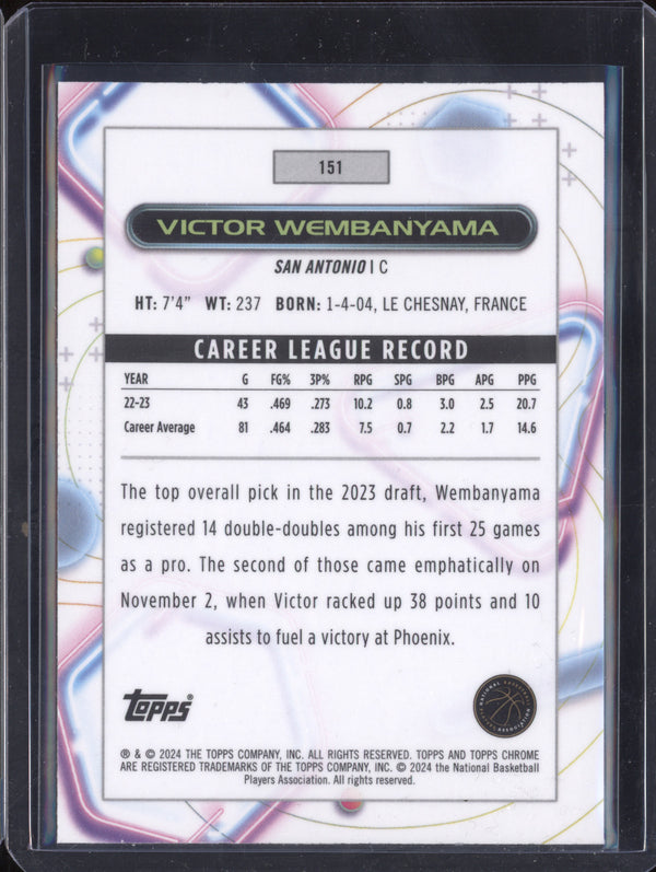 Victor Wembanyama 2023-24 Topps Cosmic Chrome 151 RC