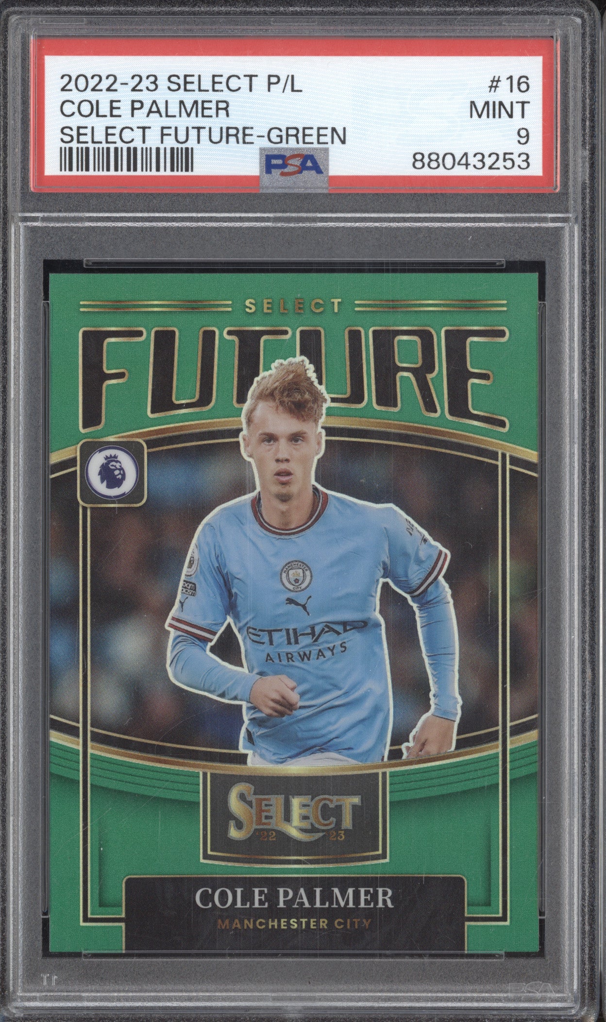 Cole Palmer 2022-23 Panini Select PL 16 Select Future Green 1/5 PSA 9