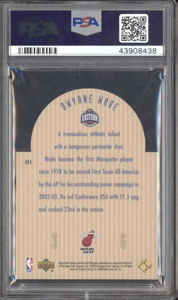 Dwyane Wade 2003-04 Upper Deck  E11 Future All-Star Die-Cut RC PSA 8