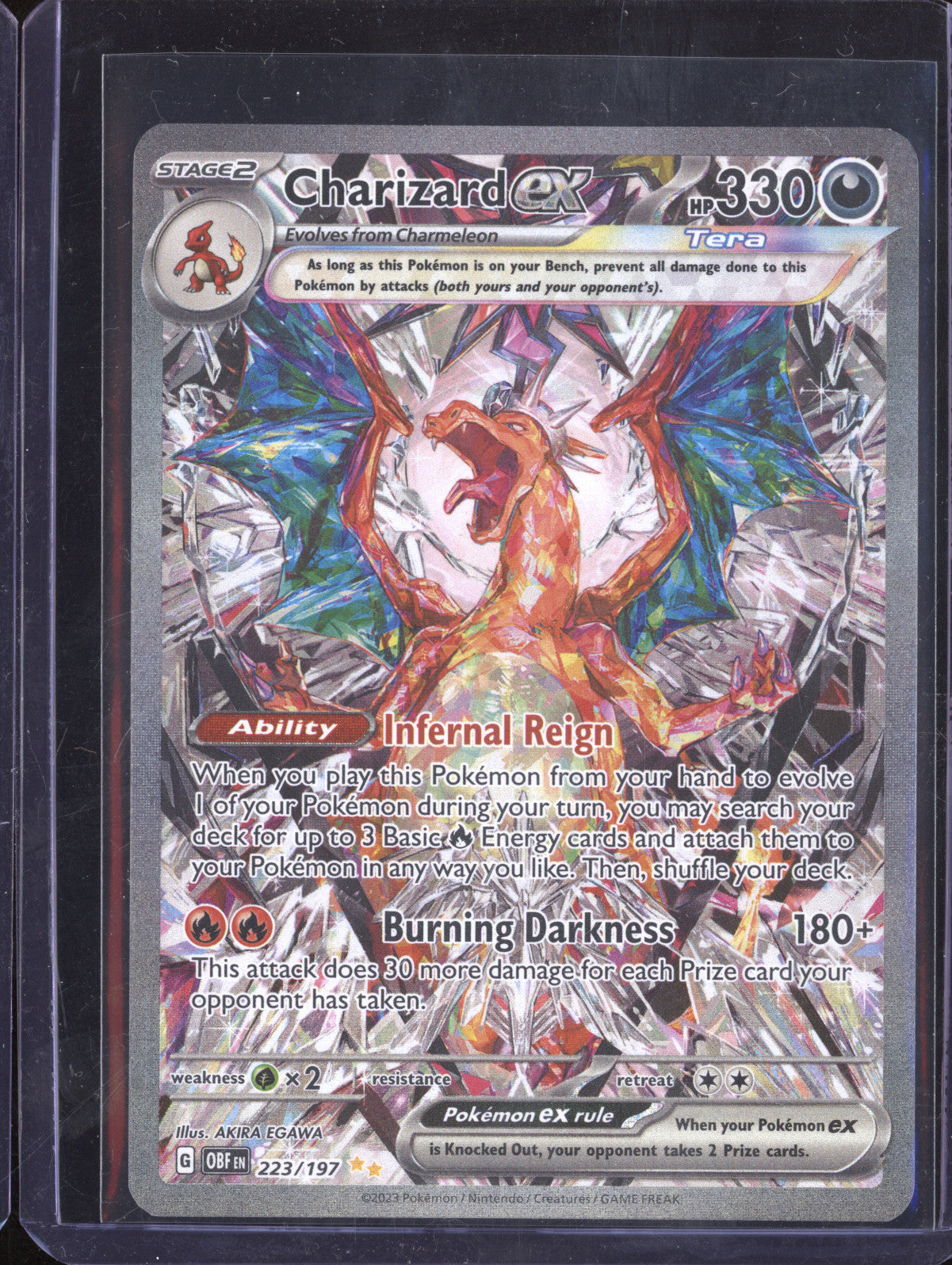Charizard ex 2023 Pokemon Obsidian Flames 223/197 Special Illustration Rare