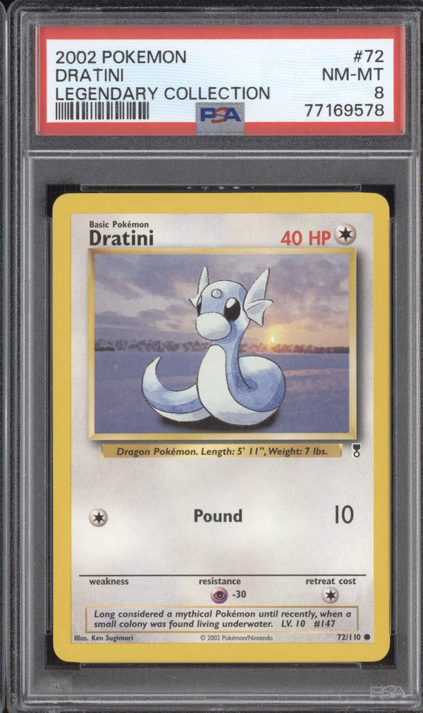 Dratini 2002 Pokemon Legendary Collection 72/110 PSA 8