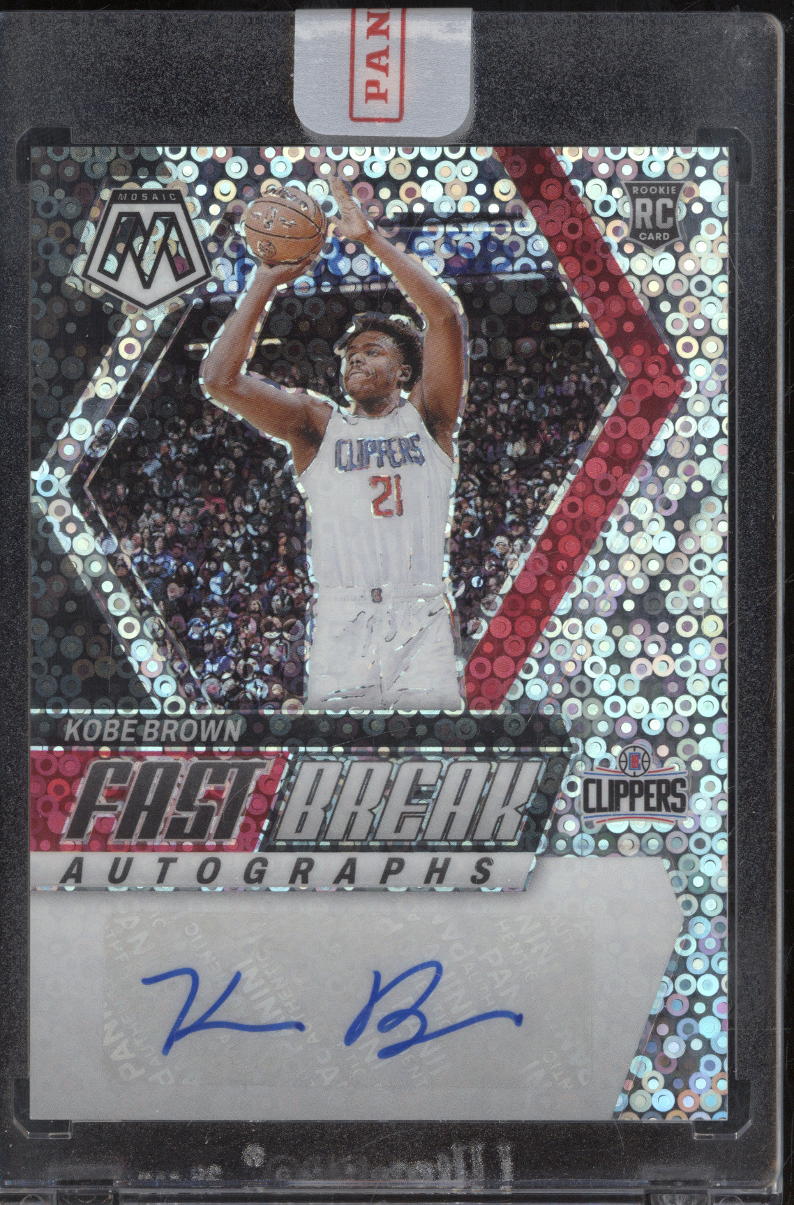 Kobe Brown 2023 Panini Mosaic FB-BRW Fast Break Auto RC
