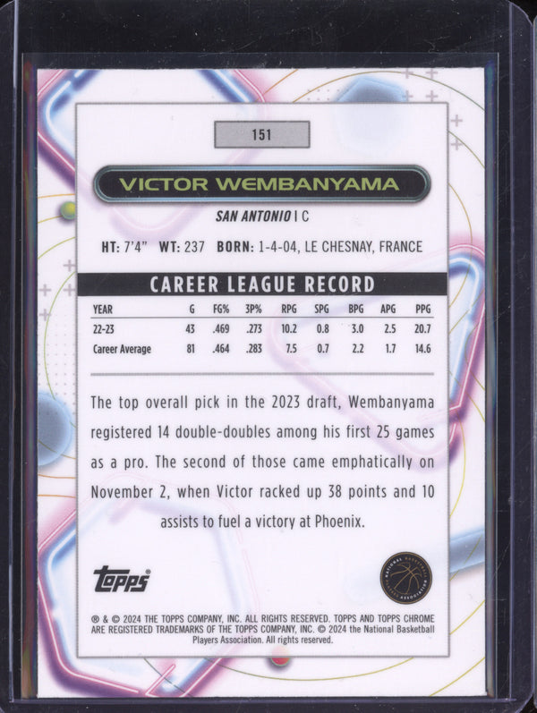 Victor Wembanyama 2023-24 Topps Cosmic Chrome 151 RC