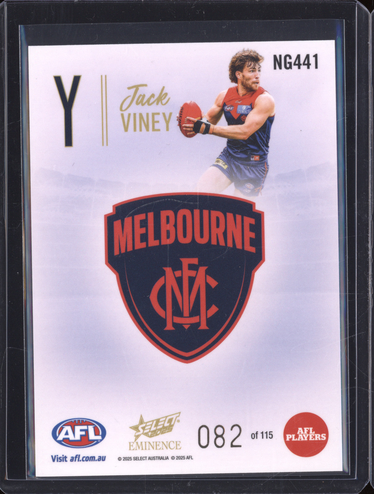 2025 AFL Select Eminence Nameplate NG441 Jack Viney 082/115