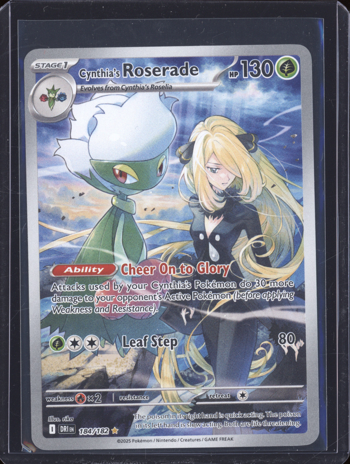 Cynthia's Roserade 2025 Panini Destined Rivals DRI 1848/182 Illustration Rare