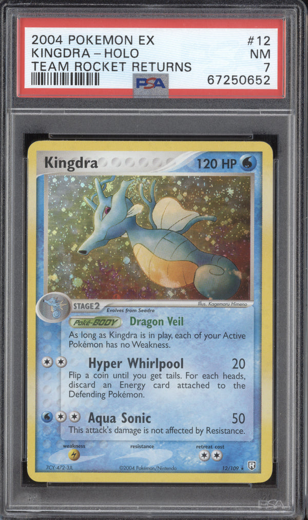 Kingdra 2004 Pokemon Team Rocket Returns 12/109 Holo PSA 7