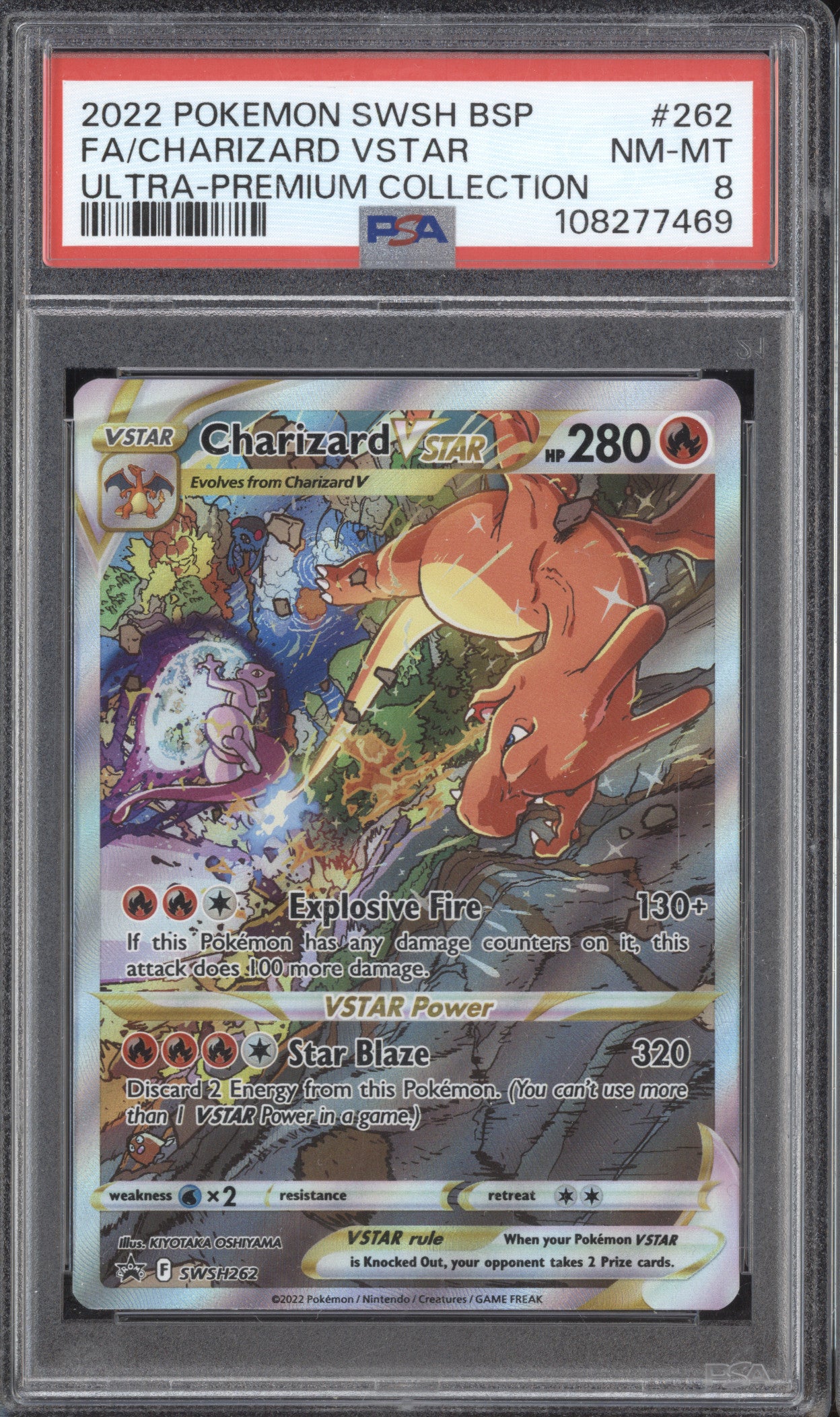 Charizard VStar 2022 Pokemon Sword & Shield Promos SWSH262 UPC Promo PSA 8