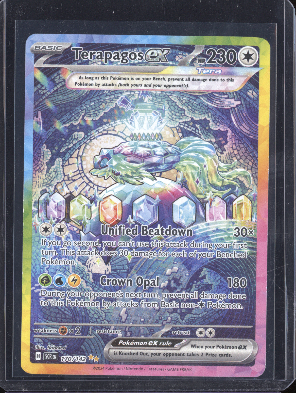 Terapagos ex 2024 Pokemon Stellar Crown 170/142 Special Illustration Rare