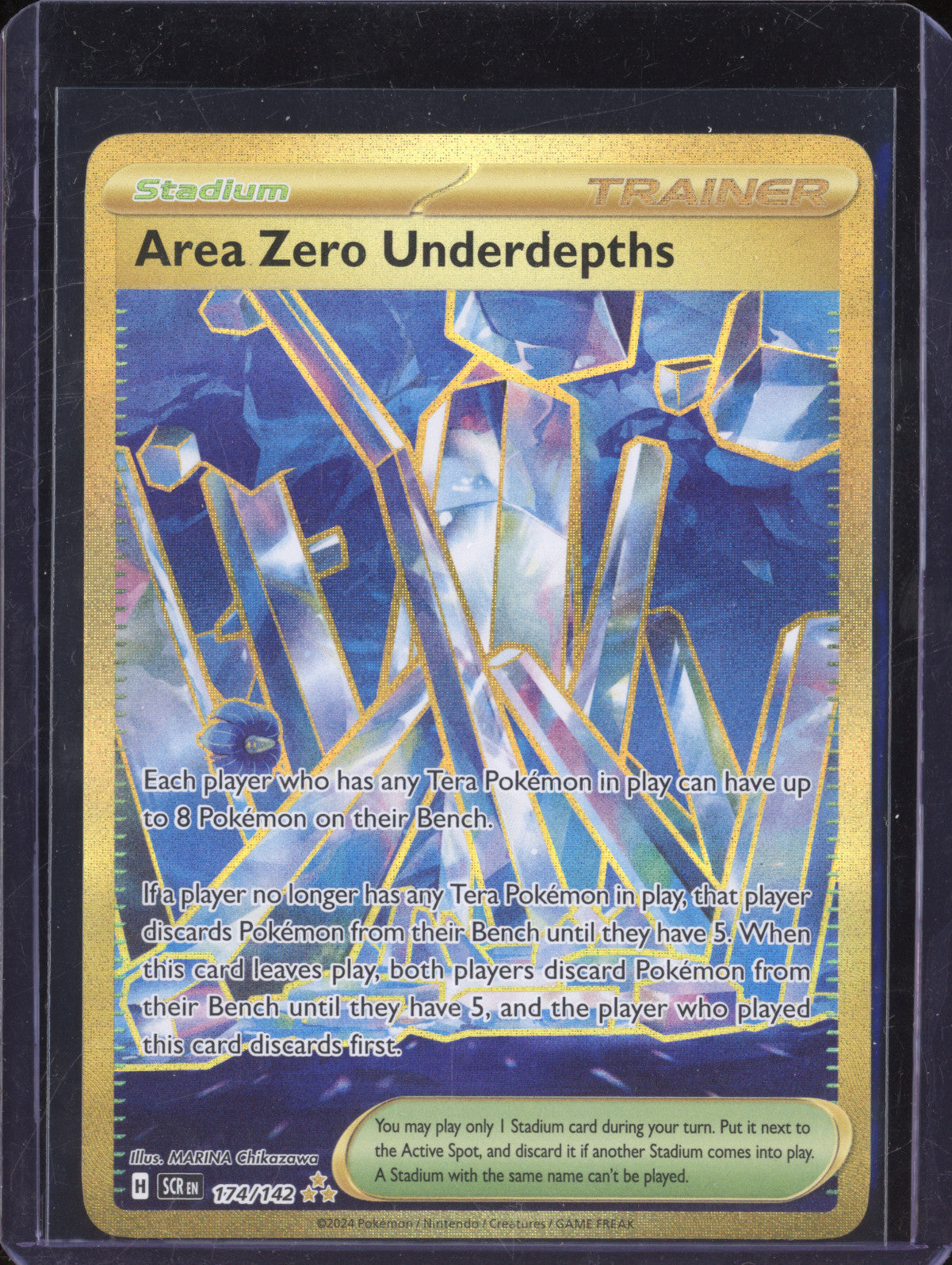 Area Zero Underdepths 2024 Pokemon Stellar Crown 174/142 Hyper Rare