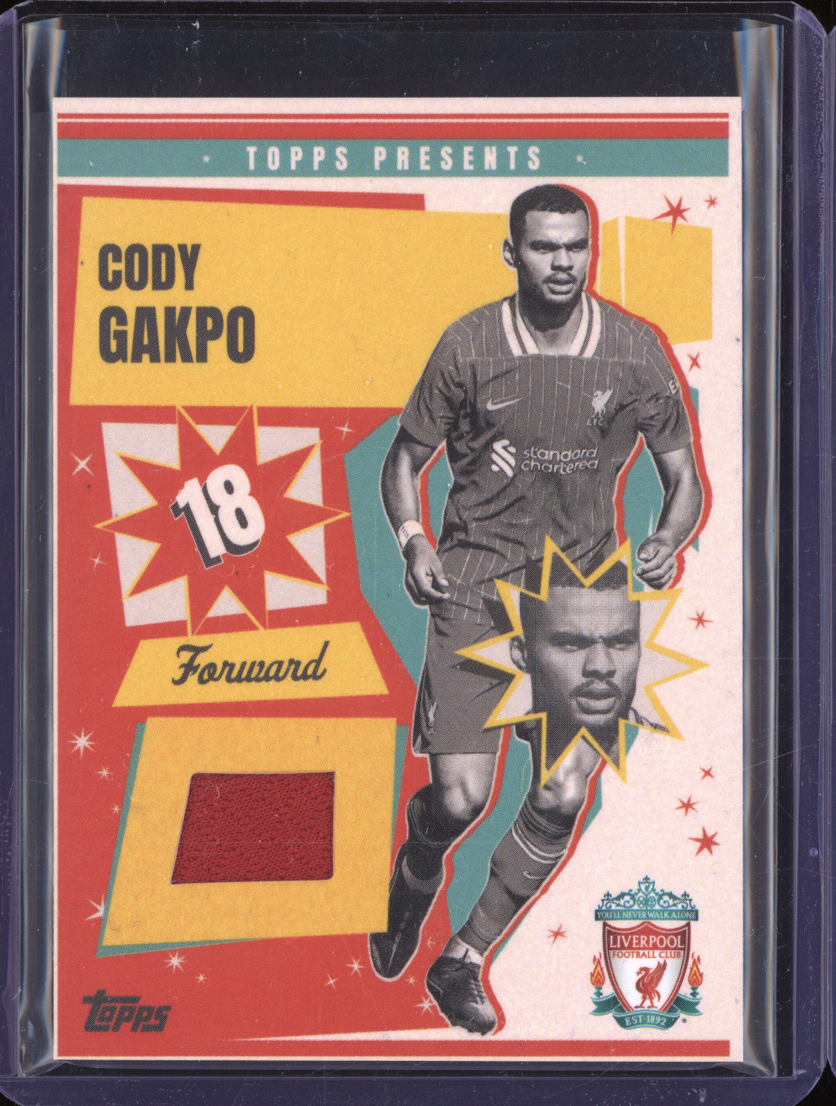 Cody Gakpo 2024-25 Topps Team Set Liverpool MR-CG Anfield Beat Relic